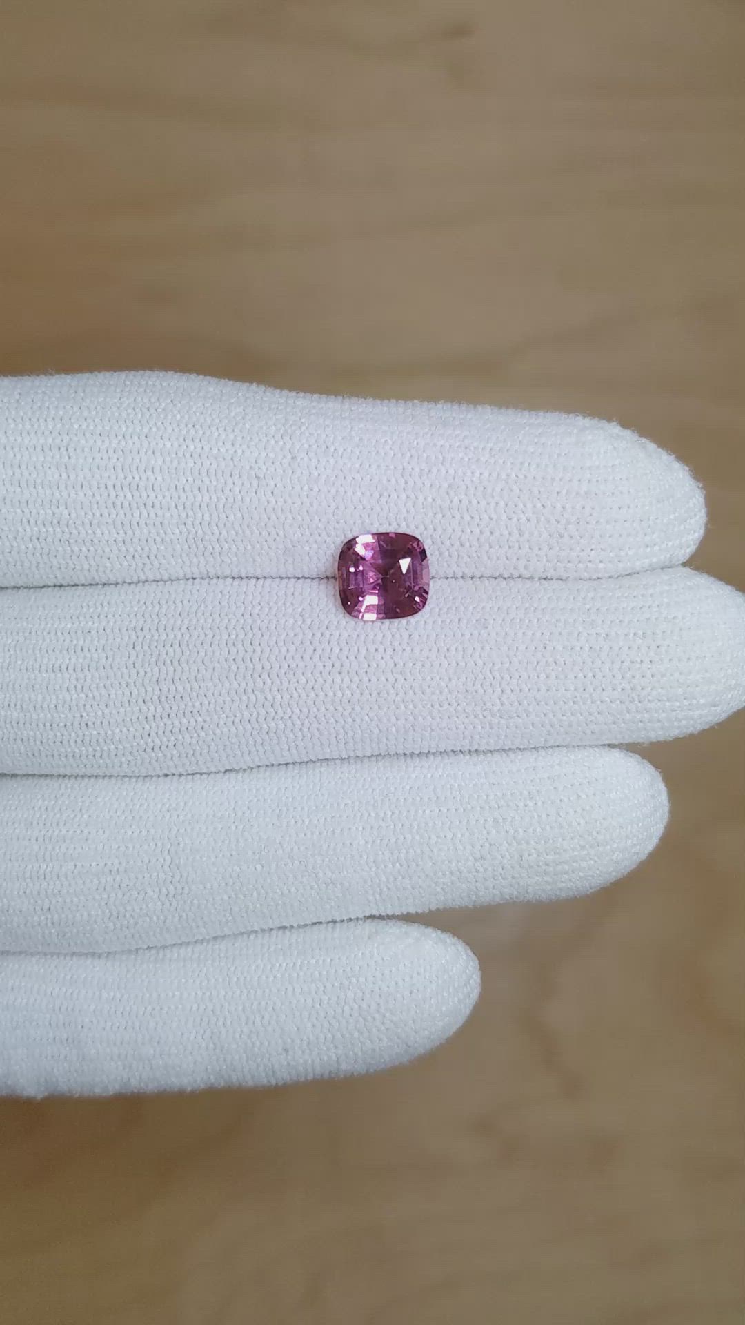 2.00 Ct. Purplish Pink Sapphire from Ceylon (Sri Lanka) Size Video