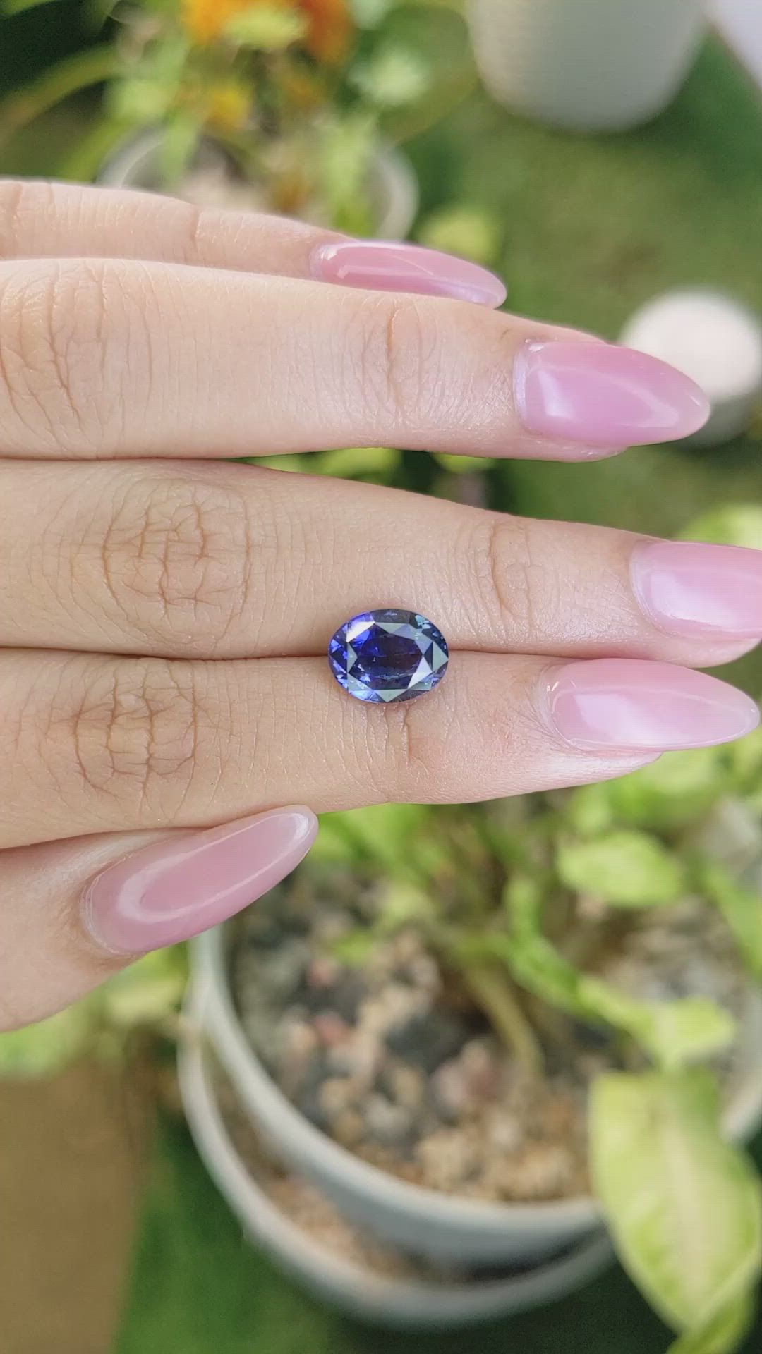 3.57 Ct. Blue Sapphire from Ceylon (Sri Lanka) Size Video