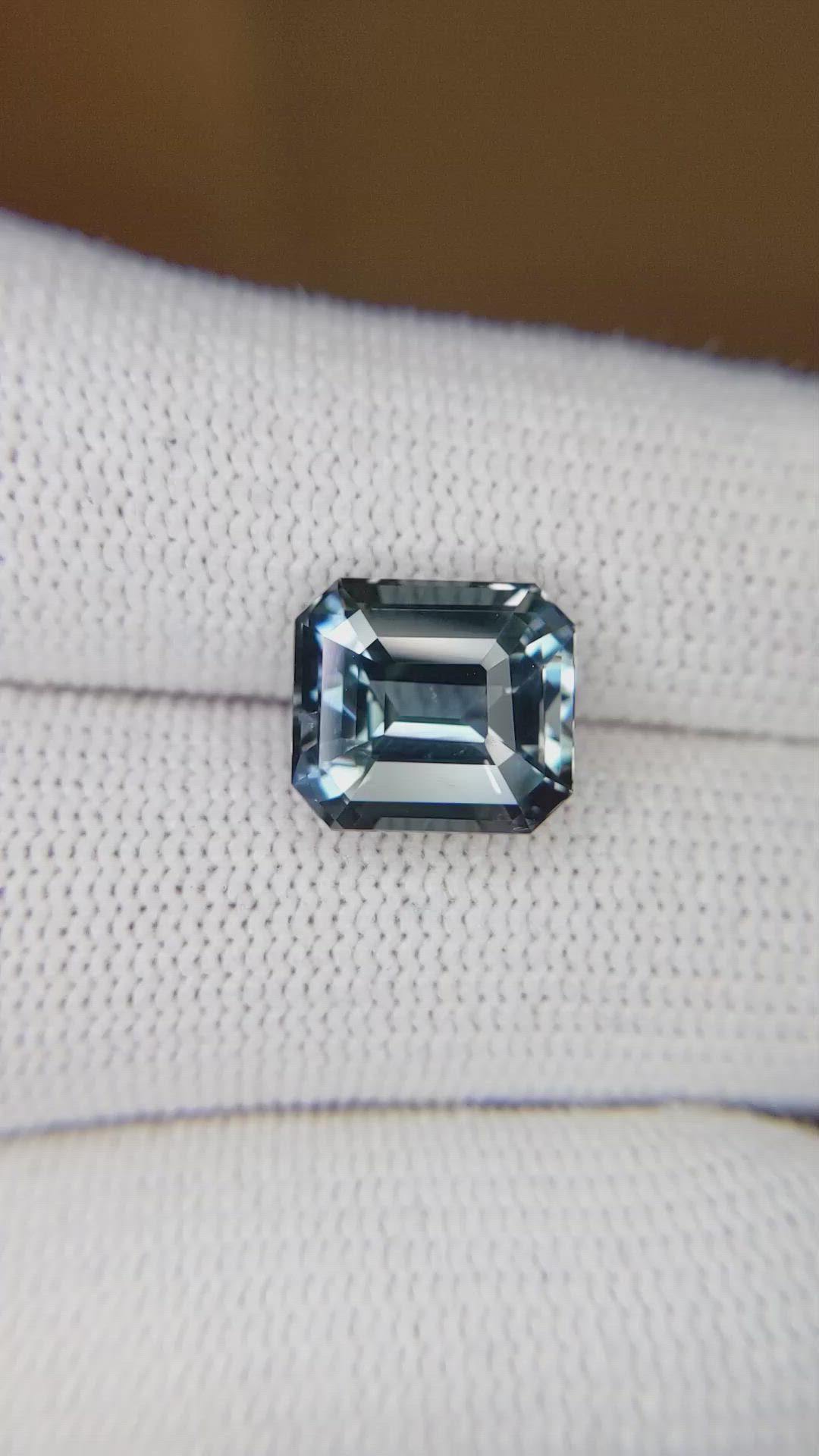 6.03 Ct. Greyish Blue Sapphire from Madagascar Size Video
