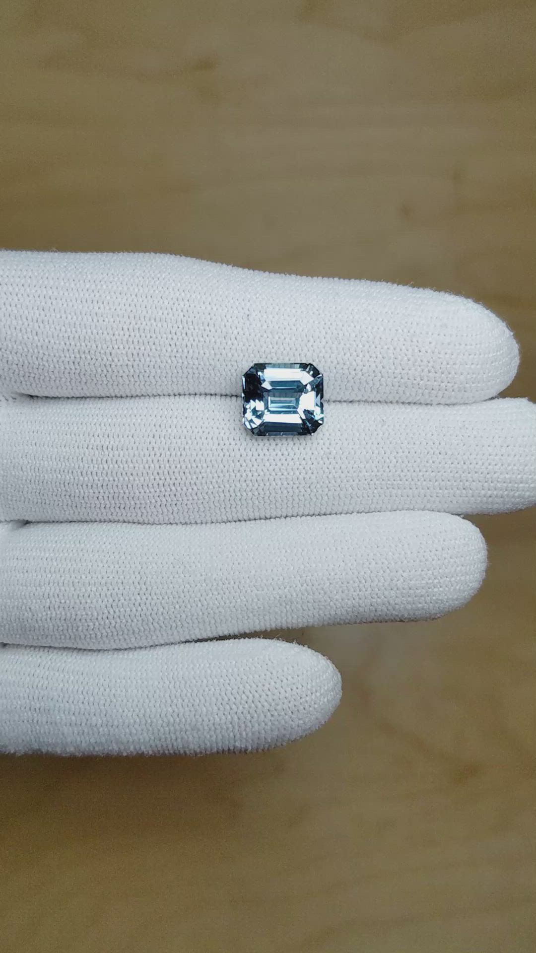 6.03 Ct. Greyish Blue Sapphire from Madagascar Size Video