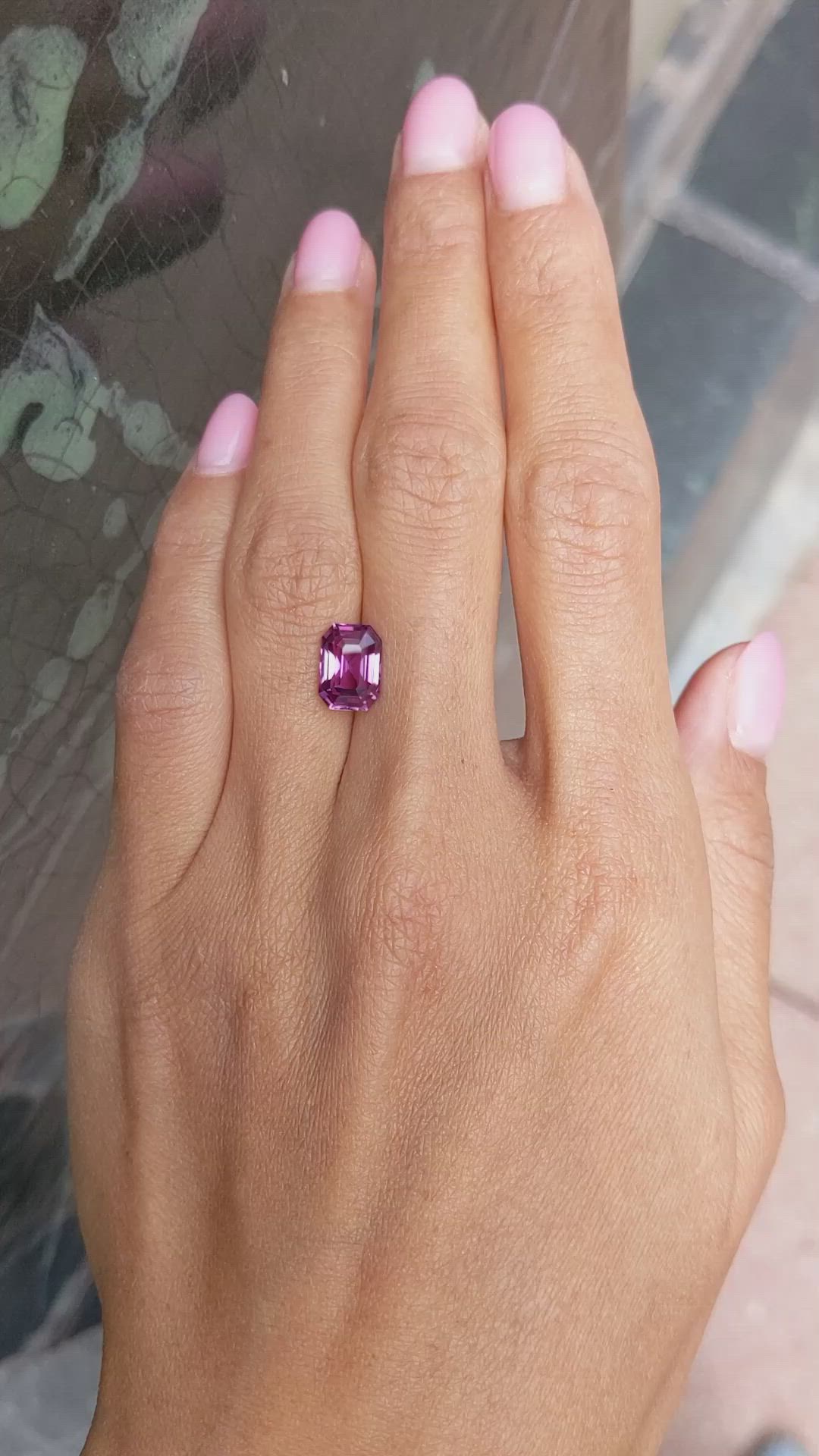 3.05 Ct. Pink Sapphire from Ceylon (Sri Lanka) Size Video