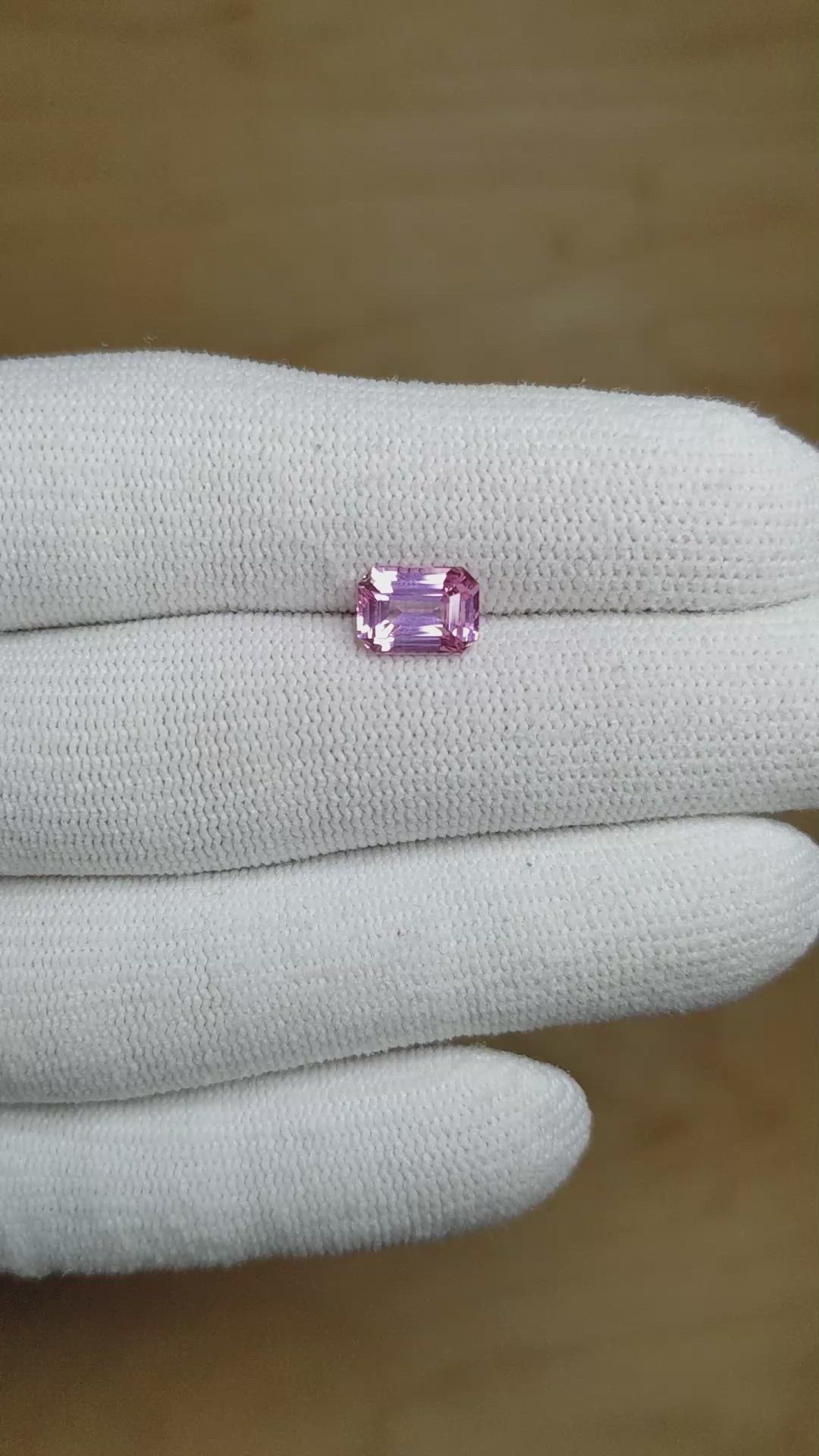 2.02 Ct. Pink Sapphire from Ceylon (Sri Lanka) Size Video