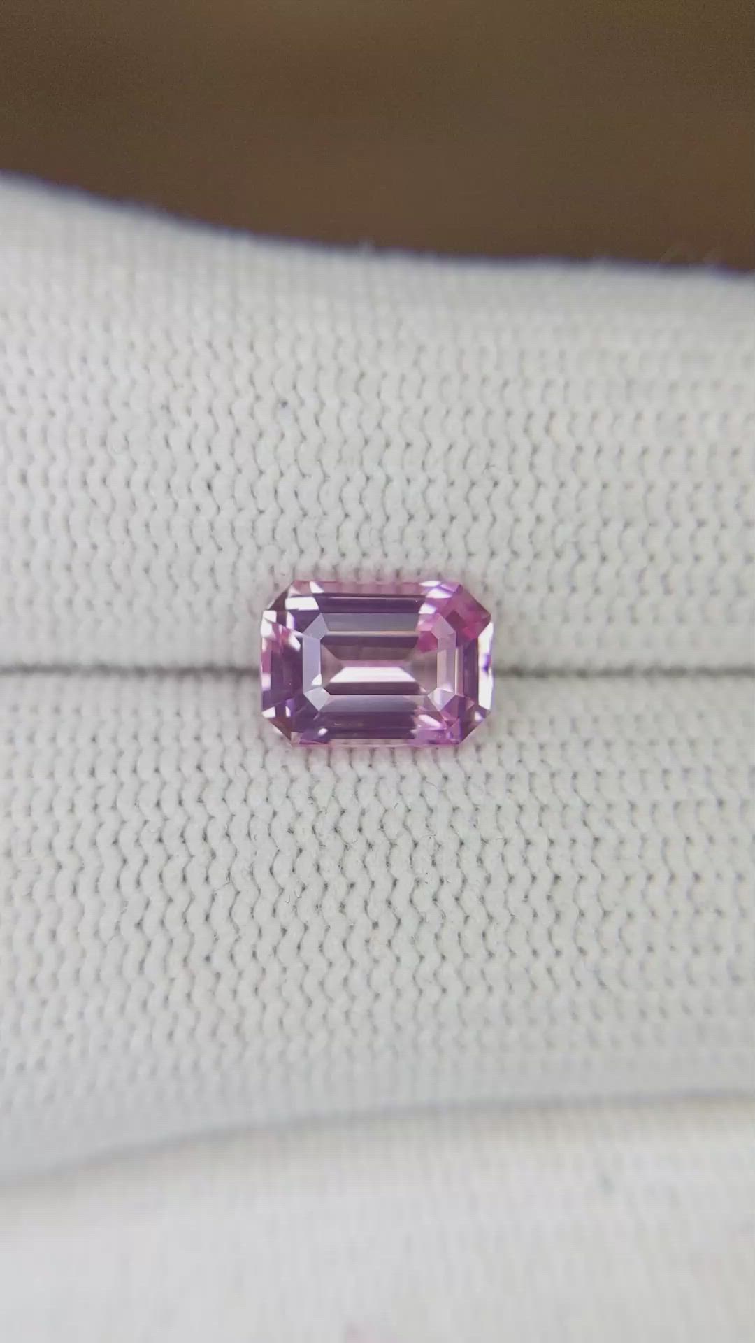 2.02 Ct. Pink Sapphire from Ceylon (Sri Lanka) Size Video