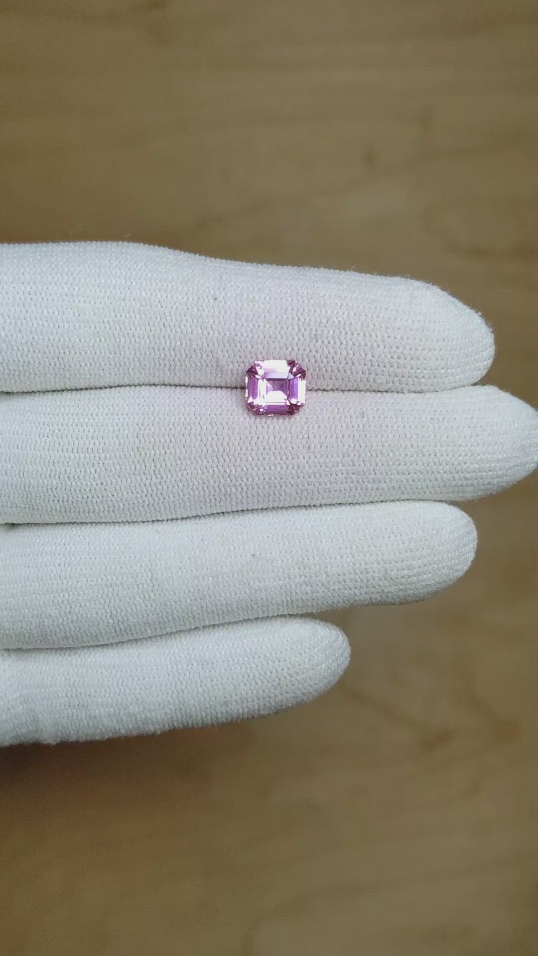 2.38 Ct. Pink Sapphire from Ceylon (Sri Lanka) Size Video