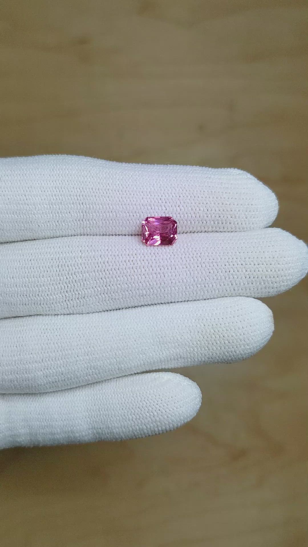 2.03 Ct. Pink Sapphire from Ceylon (Sri Lanka) Size Video