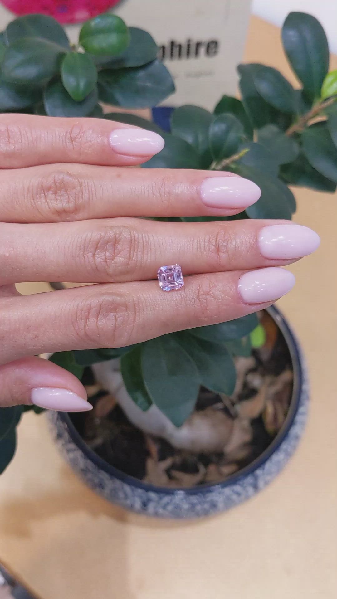 2.03 Ct. Pink Sapphire from Ceylon (Sri Lanka) Size Video