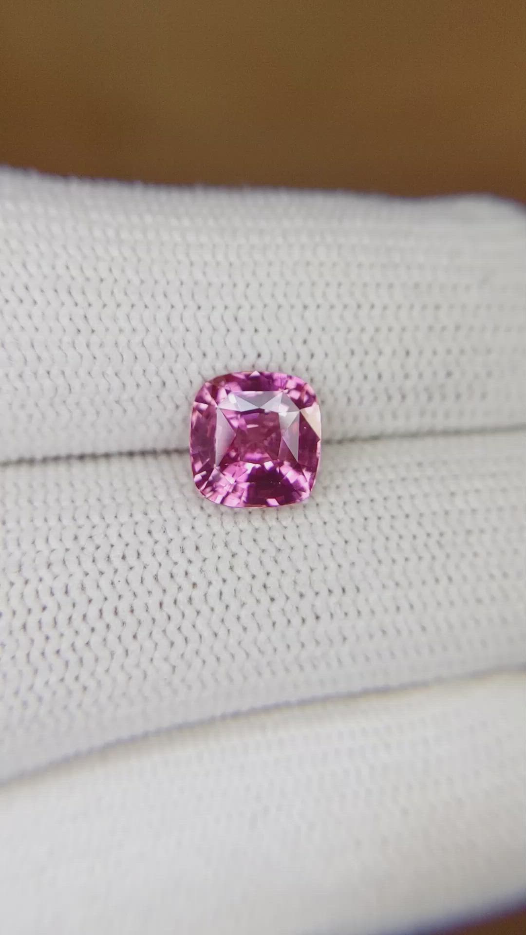 2.51 Ct. Pink Sapphire from Ceylon (Sri Lanka) Size Video