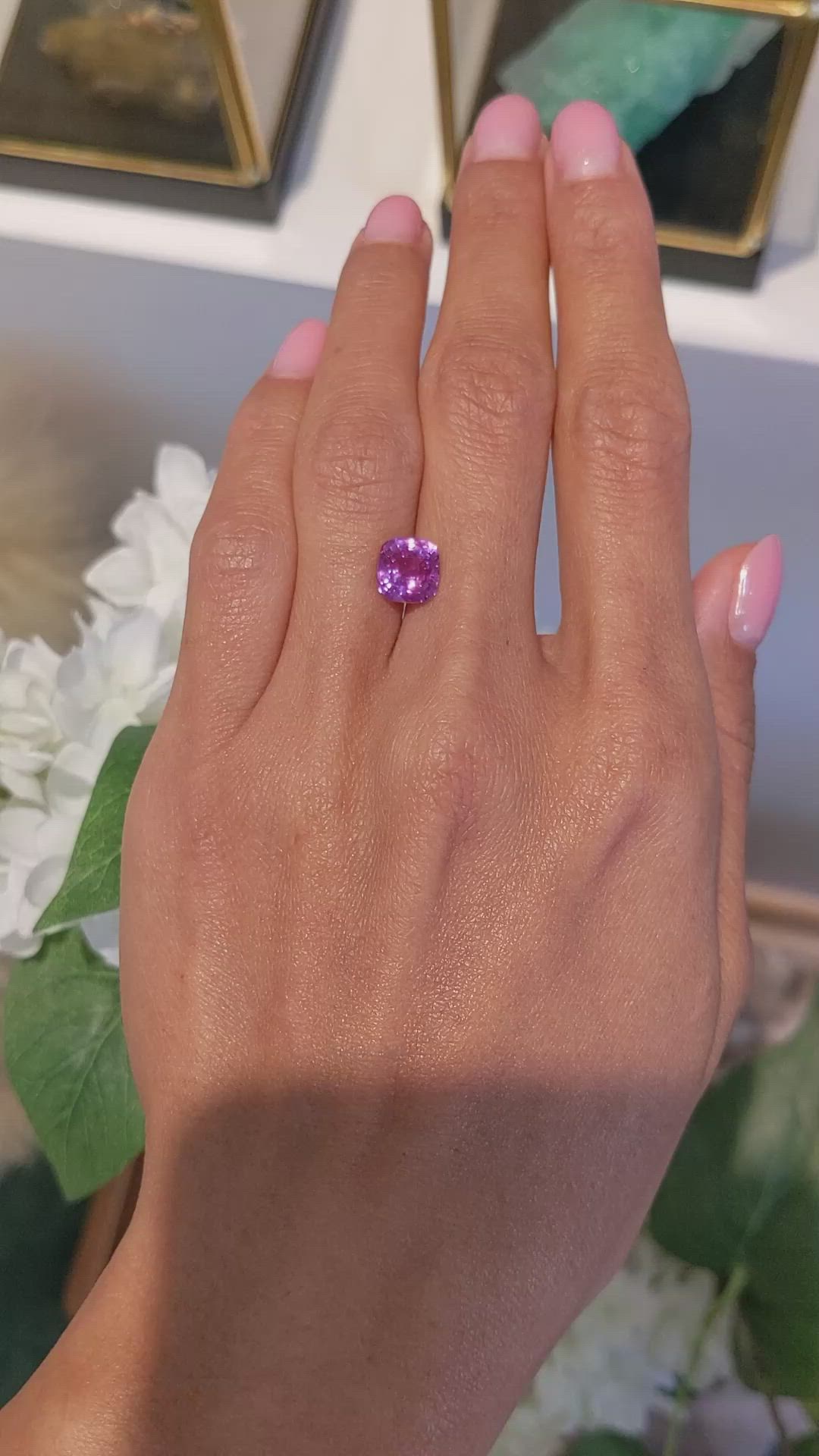 2.51 Ct. Pink Sapphire from Ceylon (Sri Lanka) Size Video