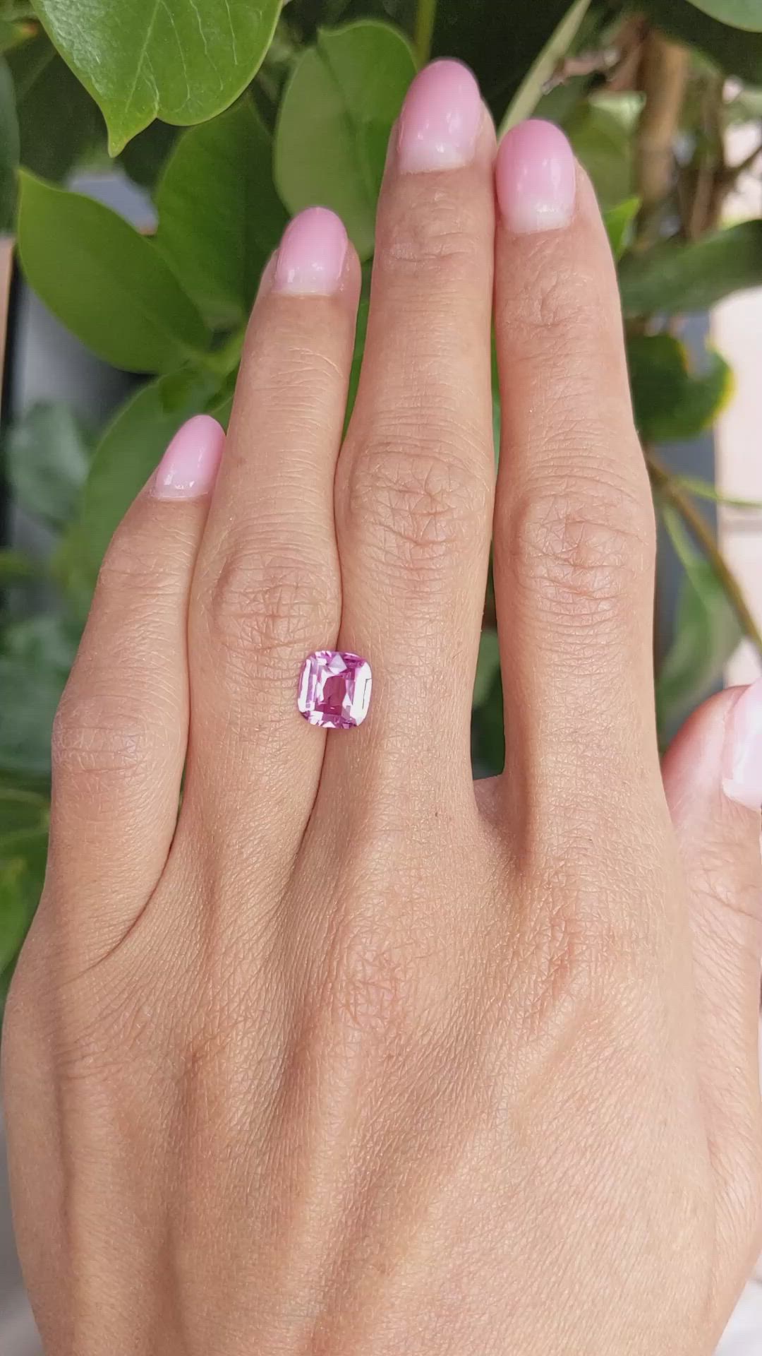 2.01 Ct. Pink Sapphire from Ceylon (Sri Lanka) Size Video