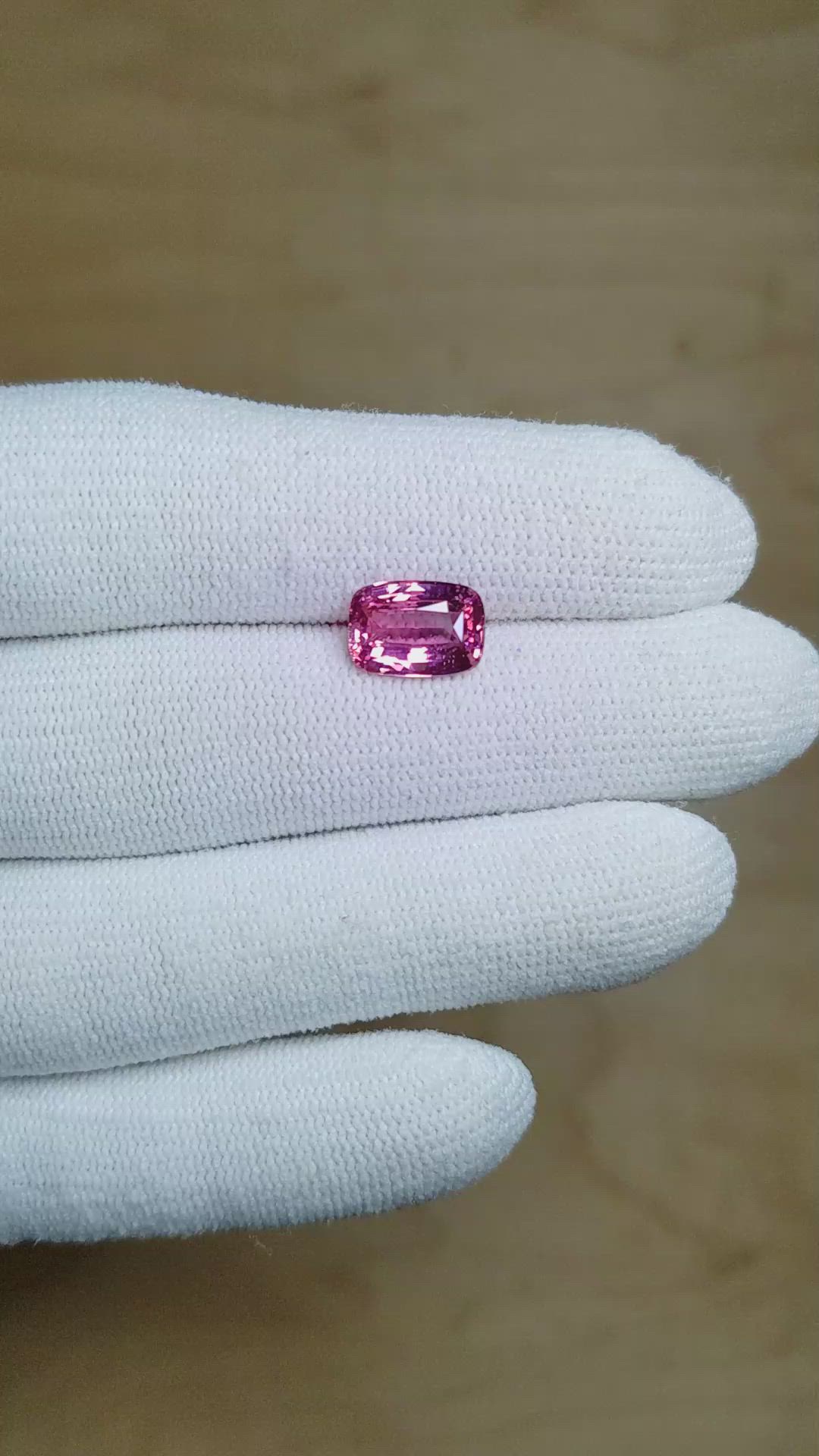 2.62 Ct. Pink Sapphire from Madagascar Size Video