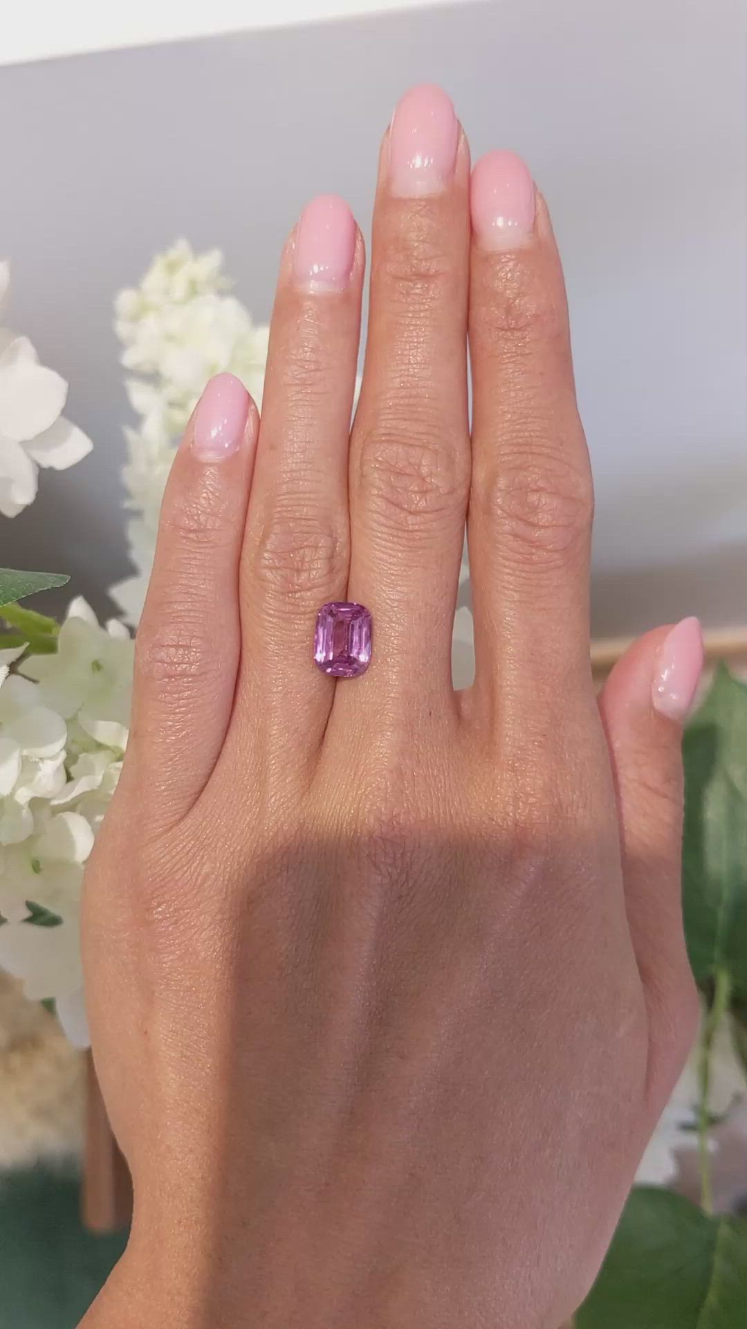 3.52 Ct. Pink Sapphire from Ceylon (Sri Lanka) Size Video