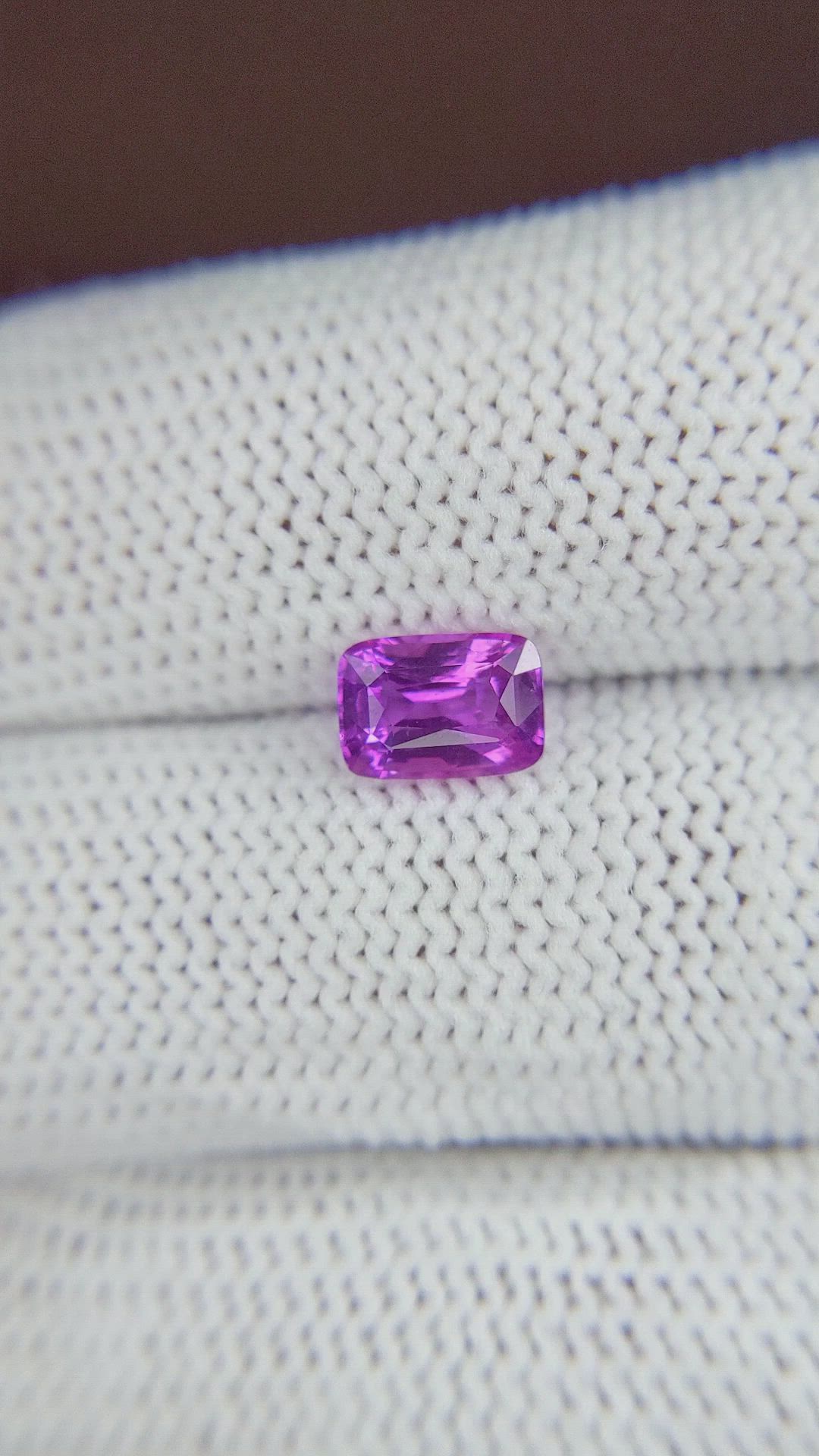 1.53 Ct. Purple Sapphire from Madagascar Size Video