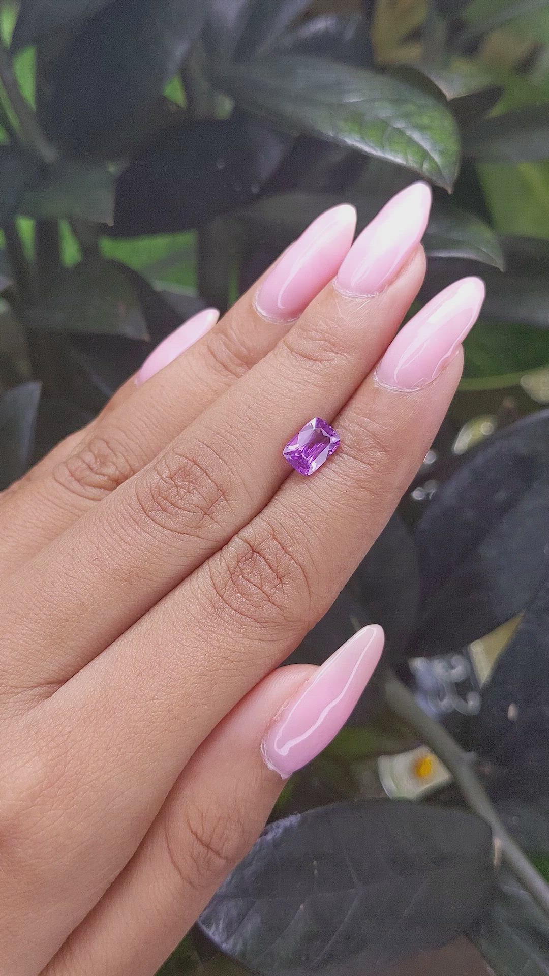 1.53 Ct. Purple Sapphire from Madagascar Size Video