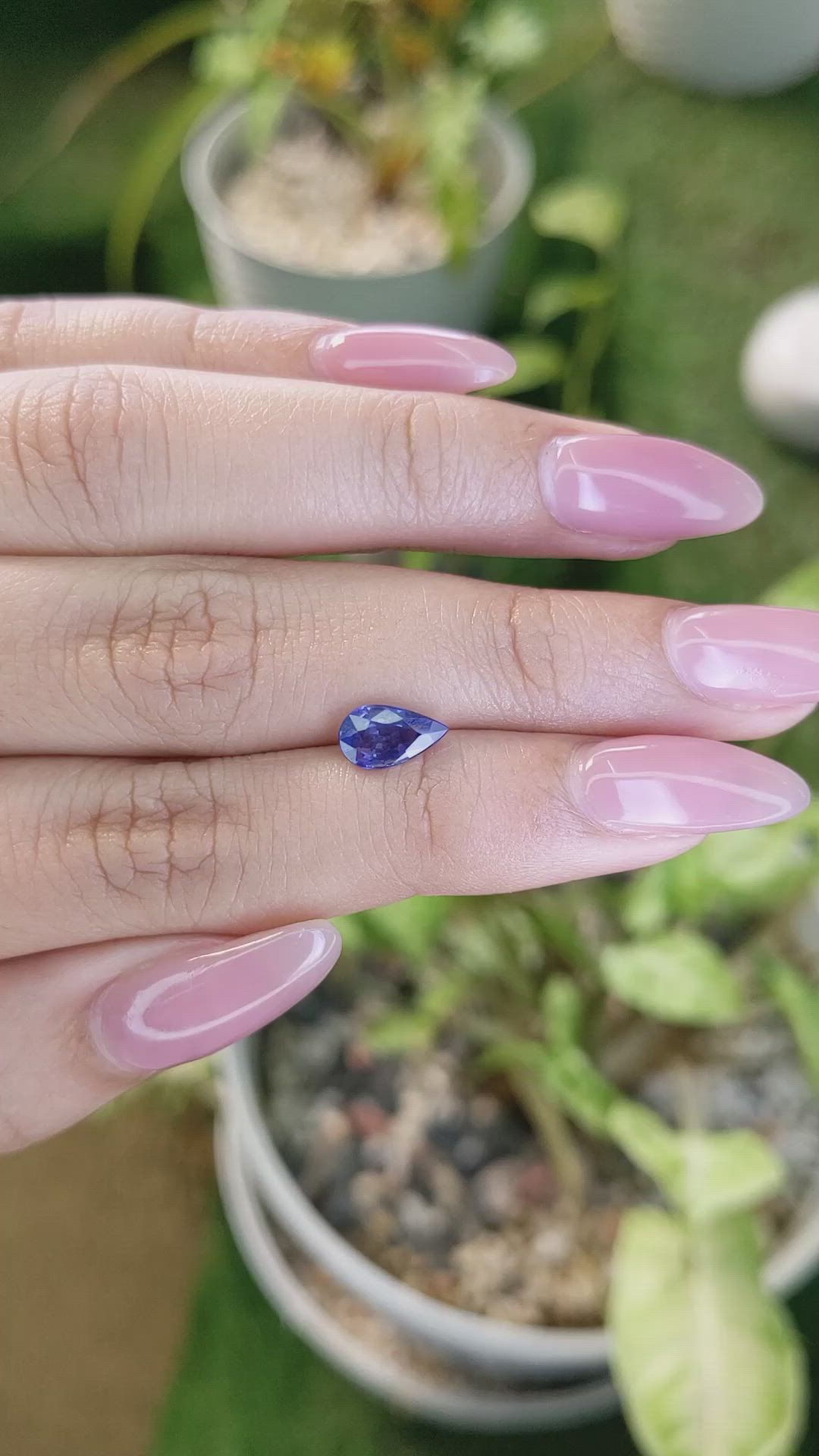 1.38 Ct. Blue Sapphire from Ceylon (Sri Lanka) Size Video