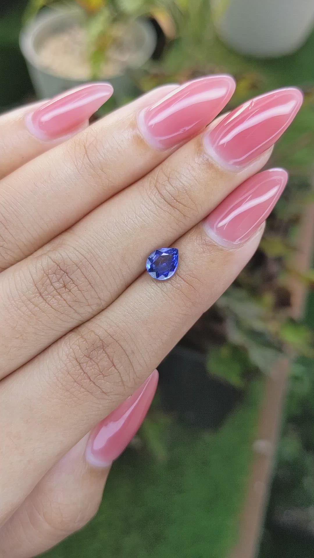 0.98 Ct. Blue Sapphire from Ceylon (Sri Lanka) Size Video