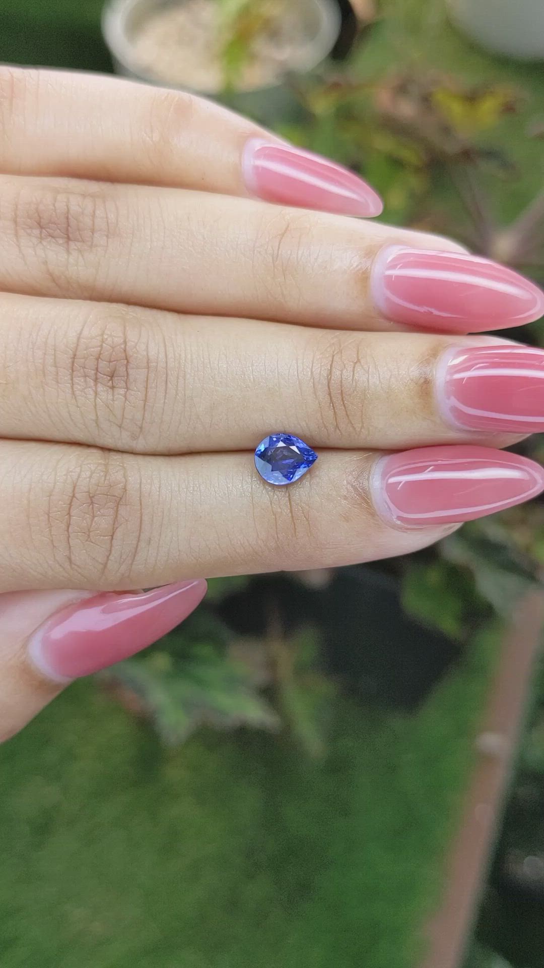 0.98 Ct. Blue Sapphire from Ceylon (Sri Lanka) Size Video