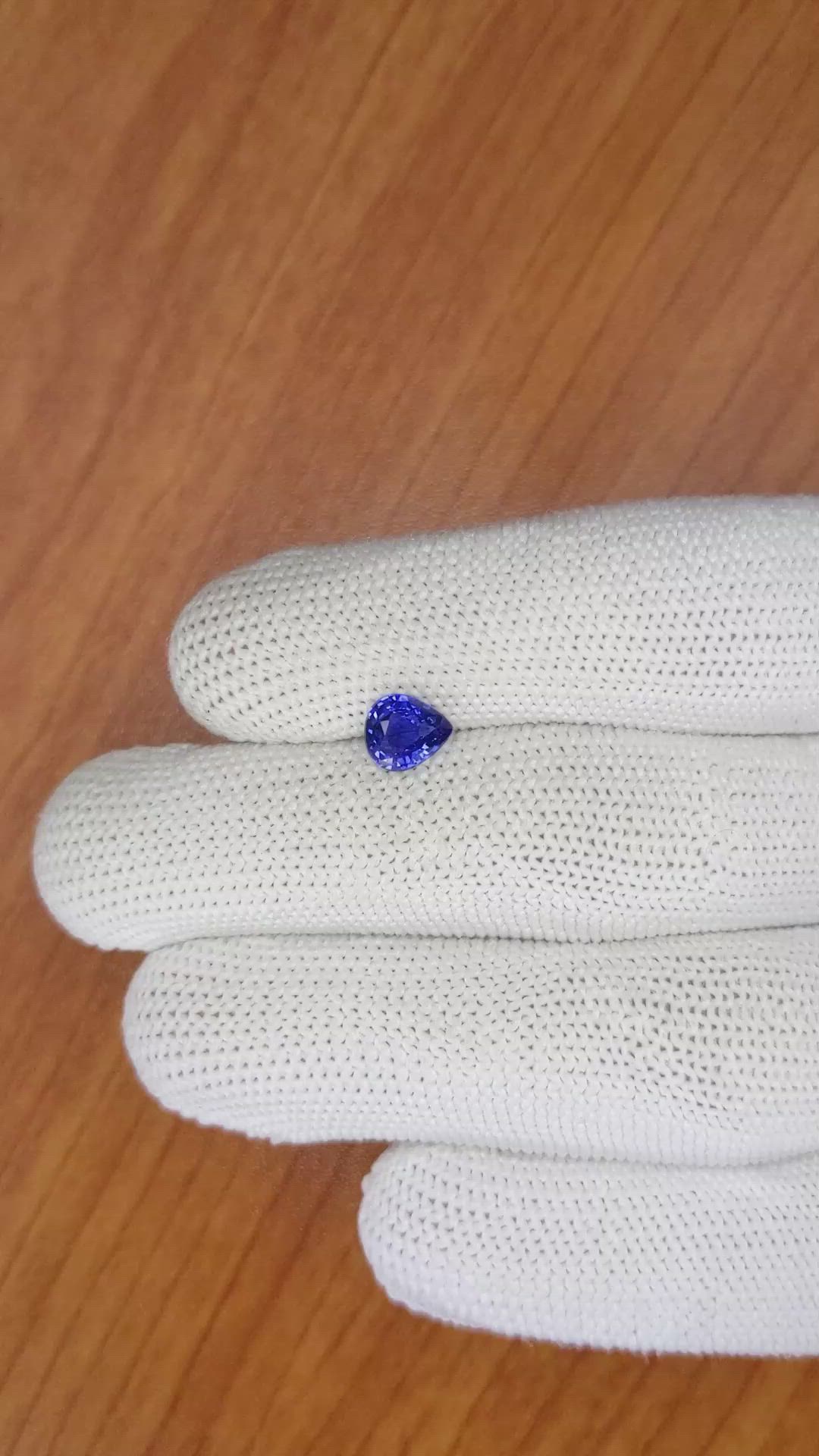 1.16 Ct. Blue Sapphire from Ceylon (Sri Lanka) Size Video