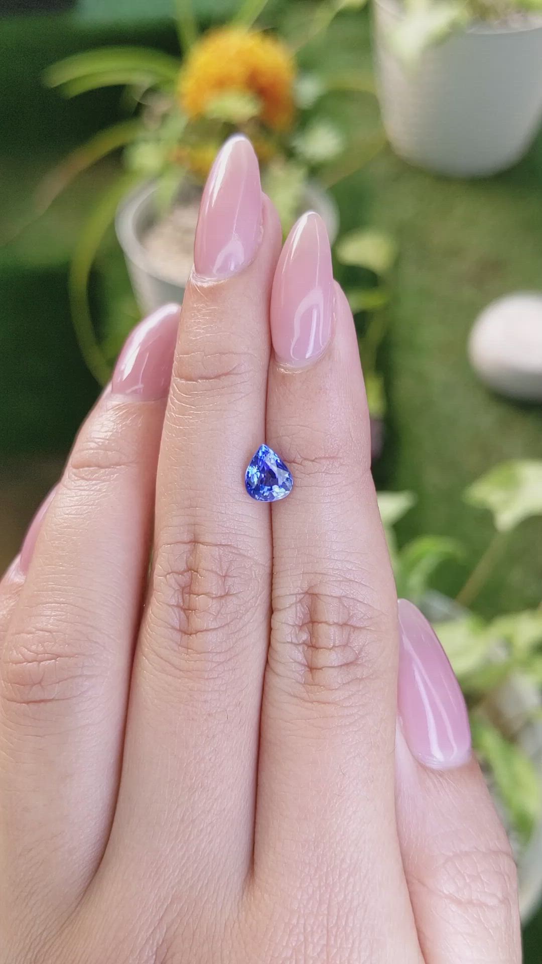 1.28 Ct. Blue Sapphire from Ceylon (Sri Lanka) Size Video