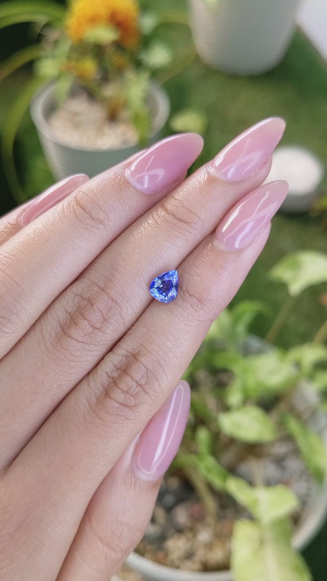 1.28 Ct. Blue Sapphire from Ceylon (Sri Lanka) Size Video