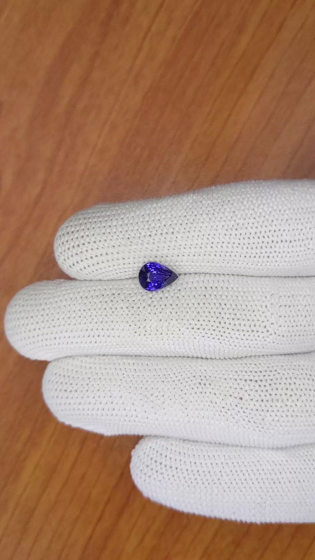 1.36 Ct. Blue Sapphire from Ceylon (Sri Lanka) Size Video