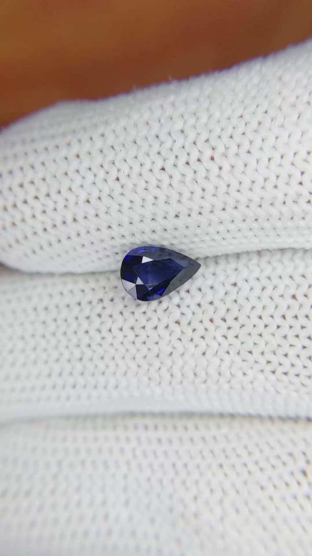 1.18 Ct. Blue Sapphire from Ceylon (Sri Lanka) Size Video