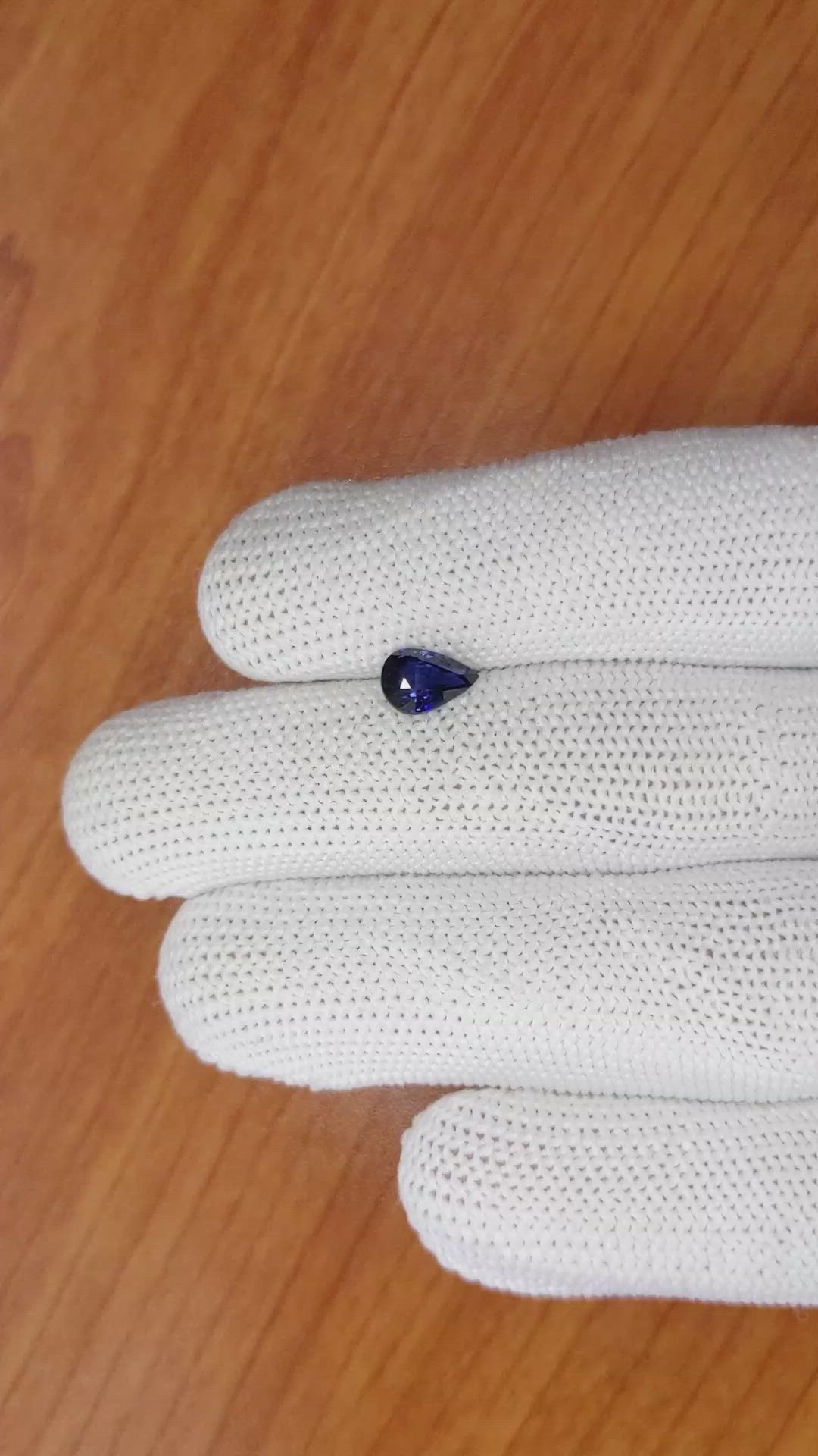 1.18 Ct. Blue Sapphire from Ceylon (Sri Lanka) Size Video