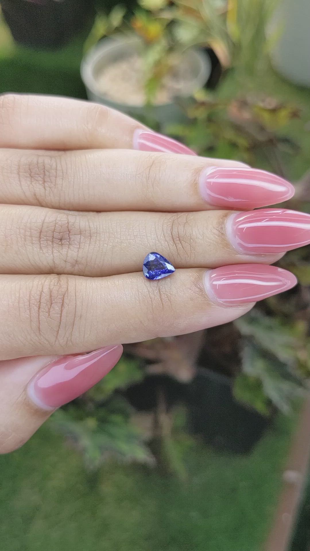 1.06 Ct. Blue Sapphire from Ceylon (Sri Lanka) Size Video