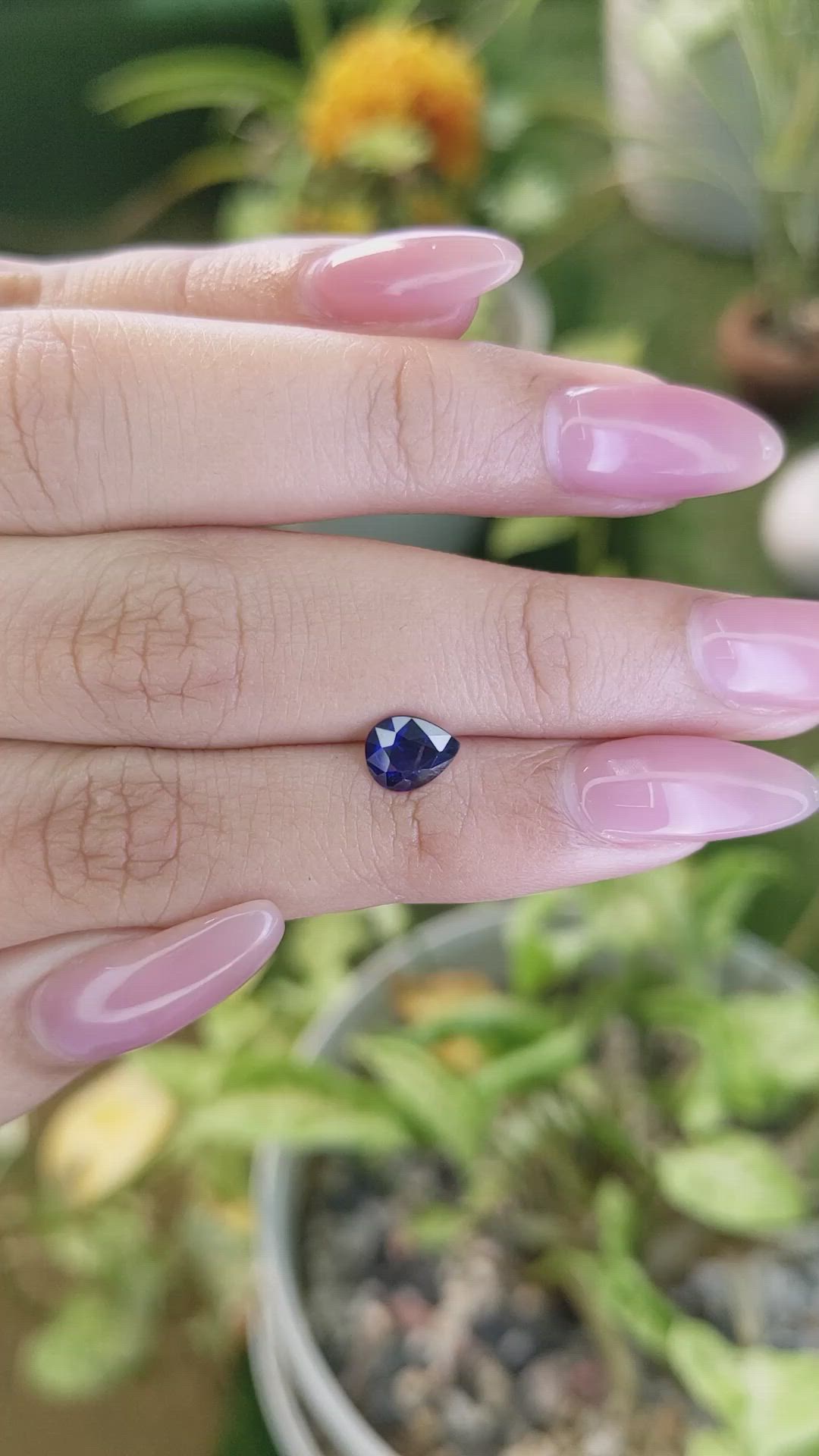 1.08 Ct. Blue Sapphire from Ceylon (Sri Lanka) Size Video