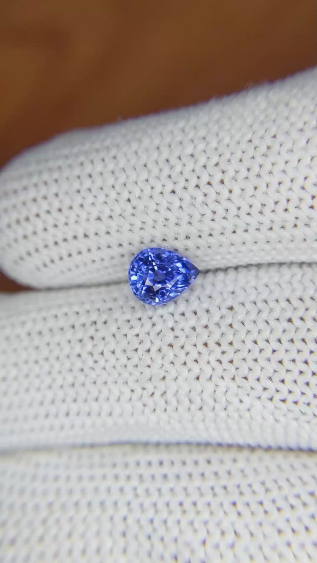 1.07 Ct. Blue Sapphire from Ceylon (Sri Lanka) Size Video