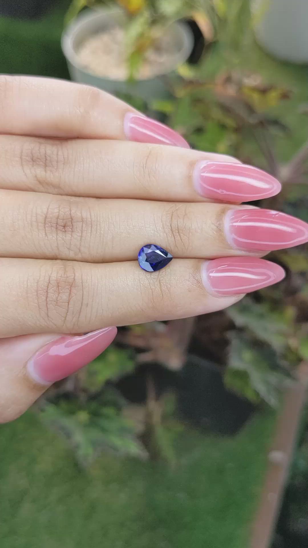 1.36 Ct. Blue Sapphire from Ceylon (Sri Lanka) Size Video