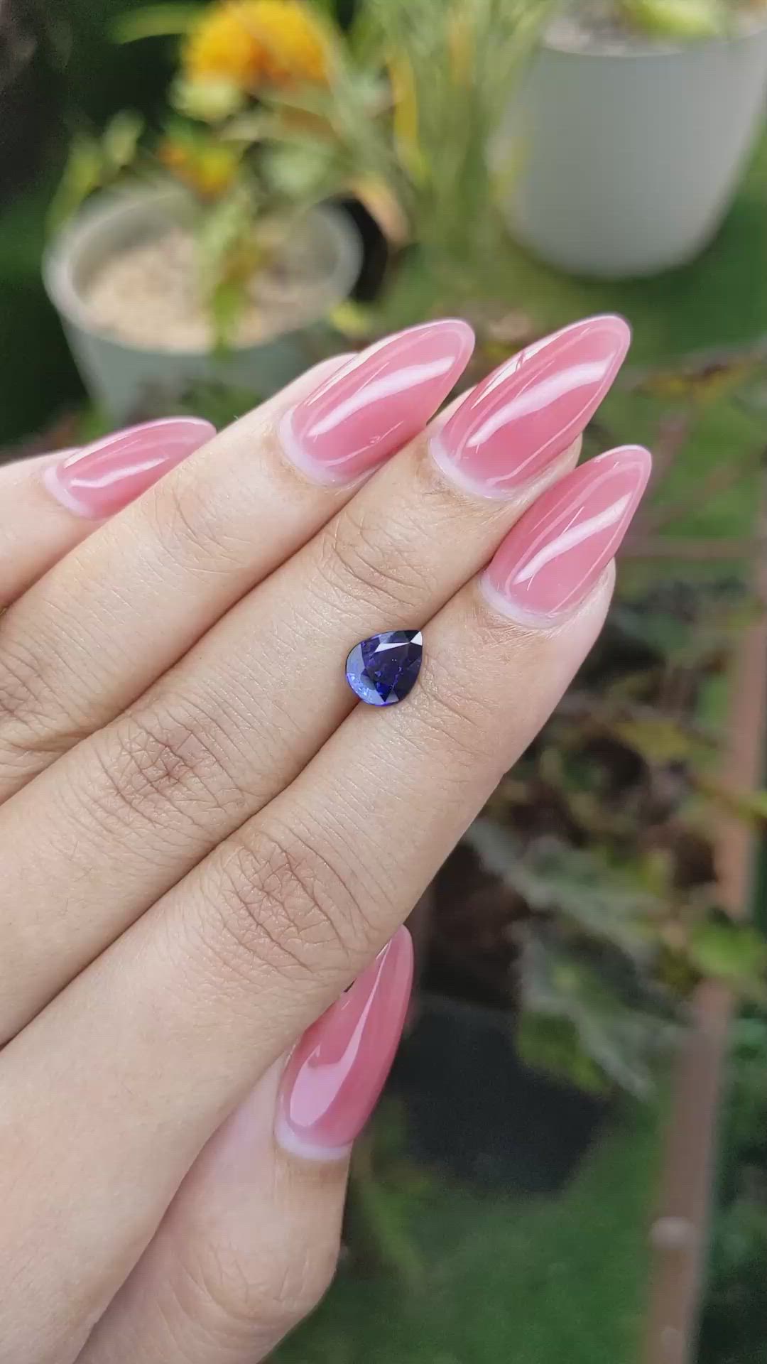 1.36 Ct. Blue Sapphire from Ceylon (Sri Lanka) Size Video