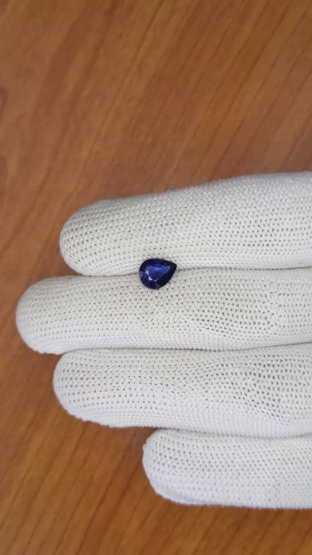 1.36 Ct. Blue Sapphire from Ceylon (Sri Lanka) Size Video