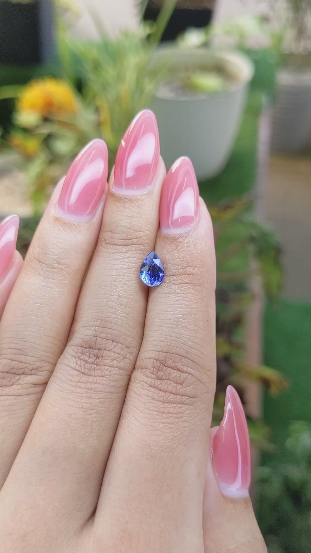 1.15 Ct. Blue Sapphire from Ceylon (Sri Lanka) Size Video