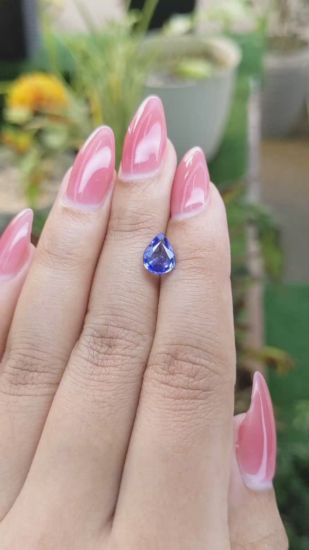 1.66 Ct. Blue Sapphire from Ceylon (Sri Lanka) Size Video