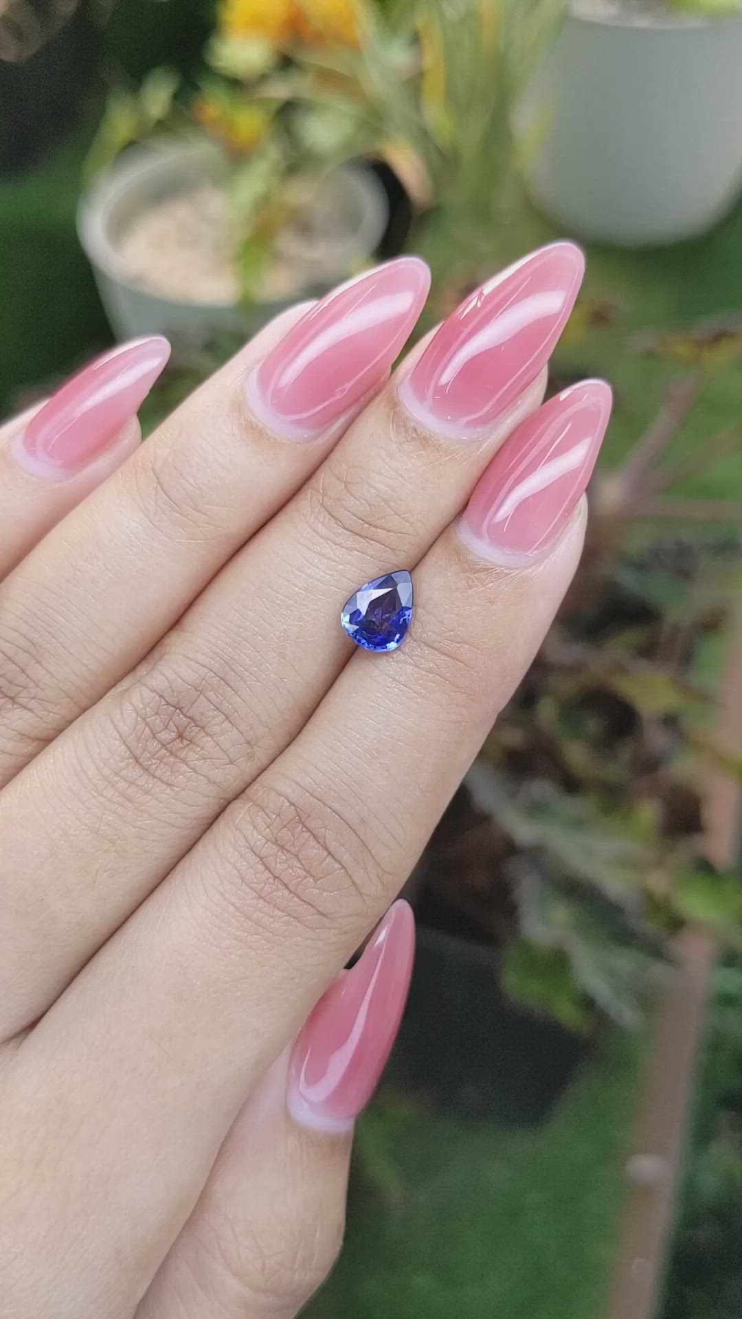 1.15 Ct. Blue Sapphire from Ceylon (Sri Lanka) Size Video
