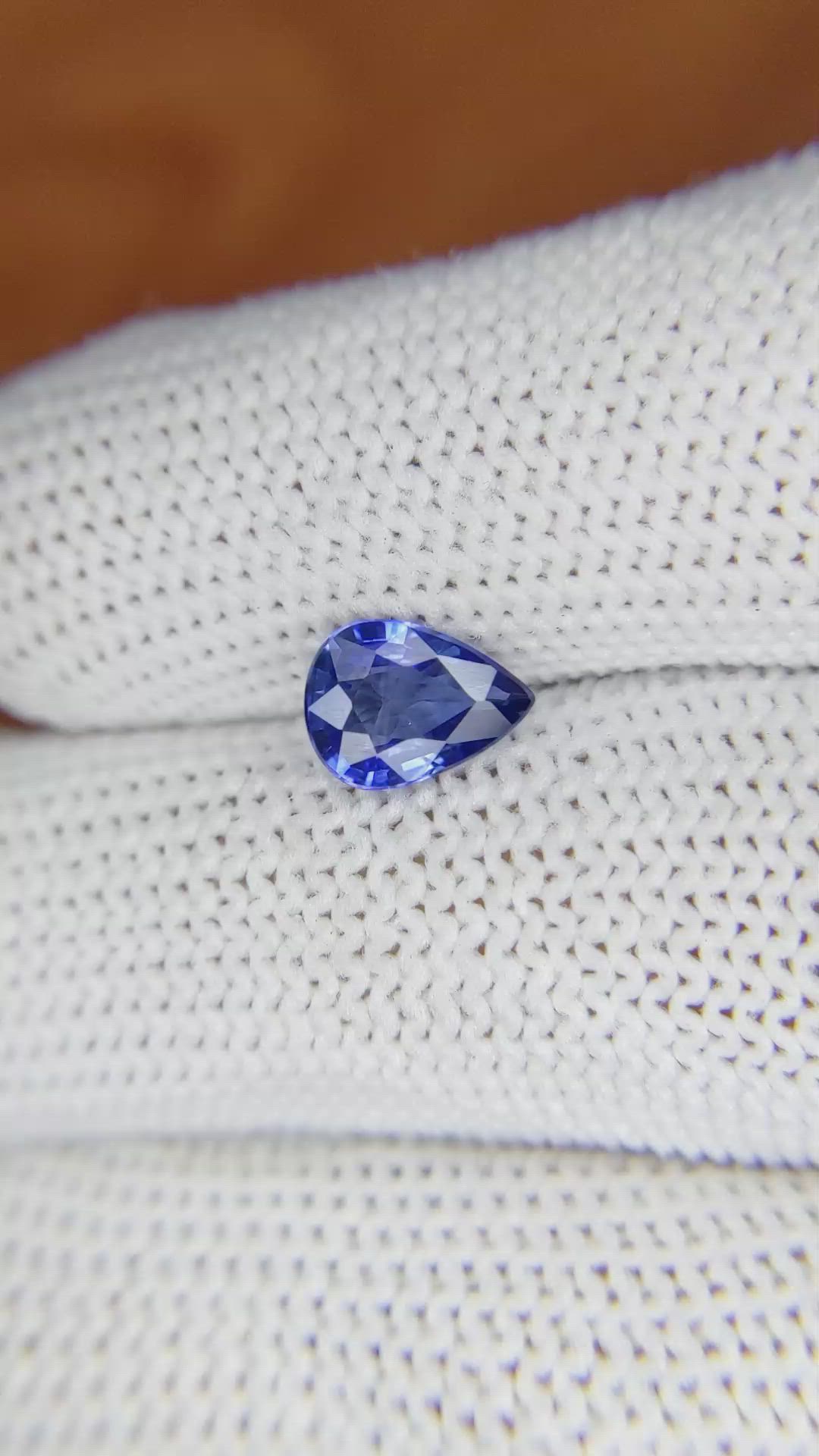 1.15 Ct. Blue Sapphire from Ceylon (Sri Lanka) Size Video