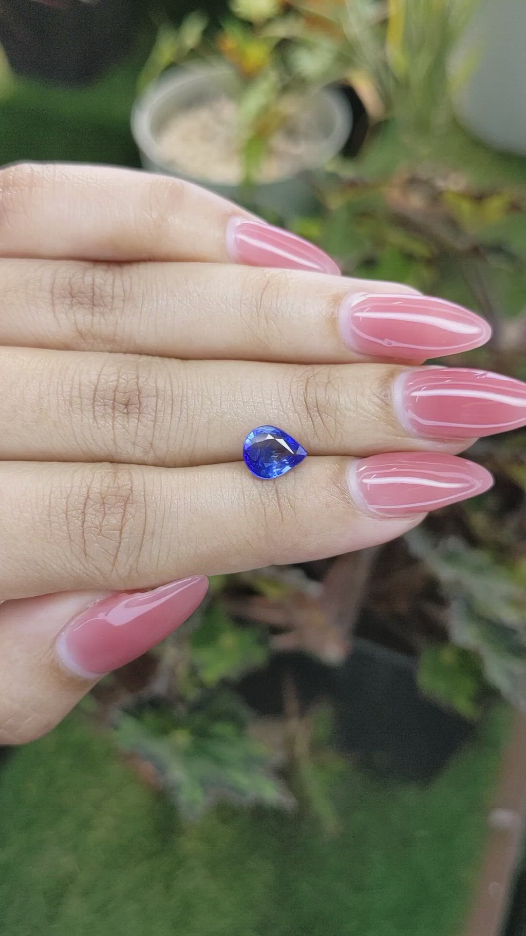 1.54 Ct. Blue Sapphire from Ceylon (Sri Lanka) Size Video