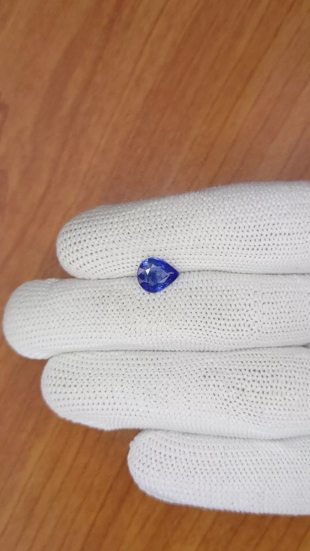 1.54 Ct. Blue Sapphire from Ceylon (Sri Lanka) Size Video
