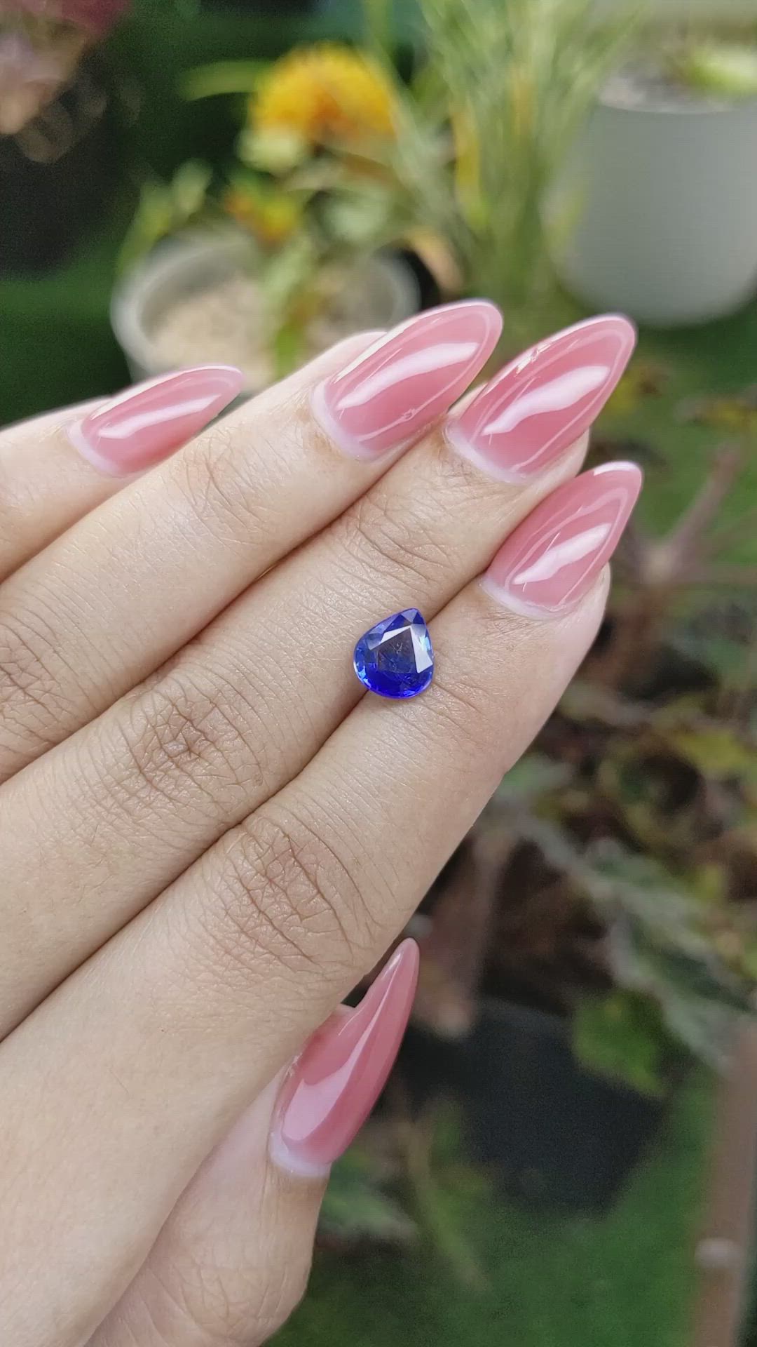 1.54 Ct. Blue Sapphire from Ceylon (Sri Lanka) Size Video