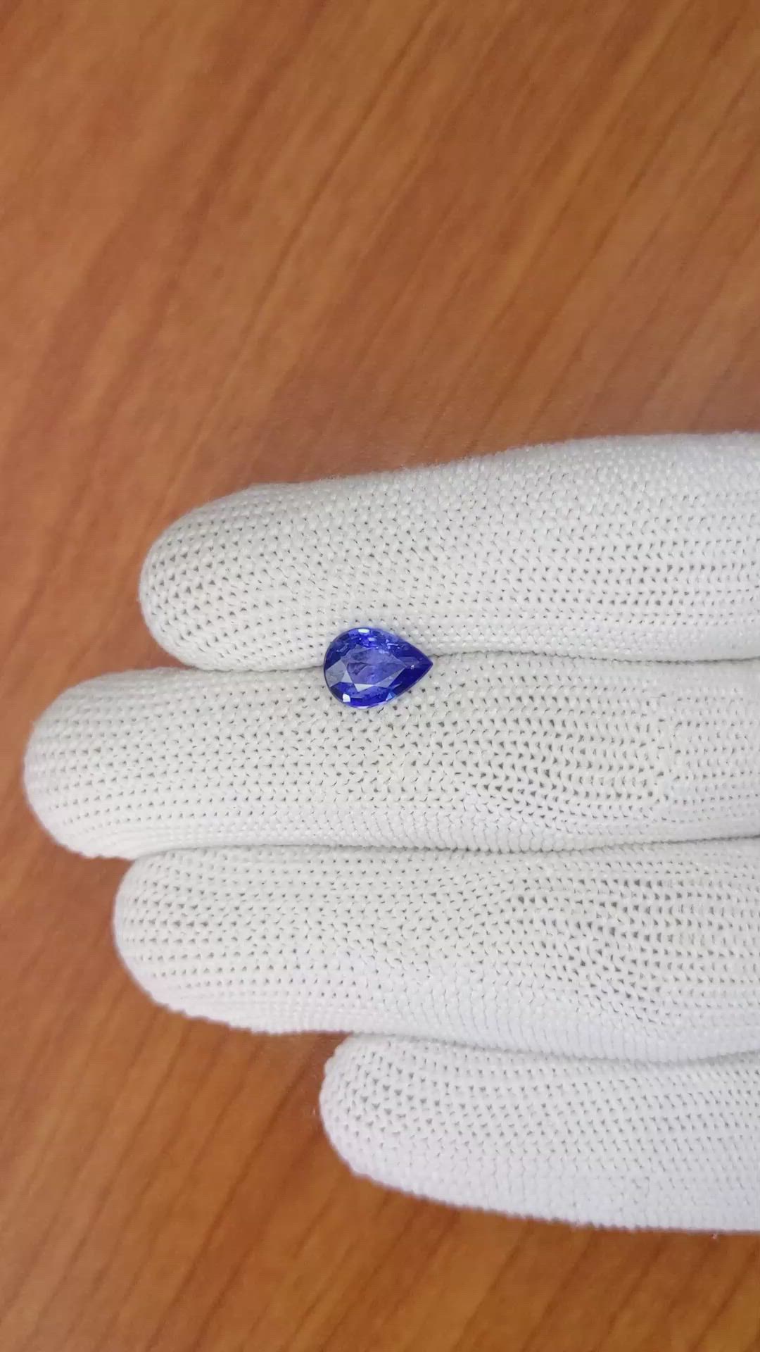 1.70 Ct. Blue Sapphire from Ceylon (Sri Lanka) Size Video