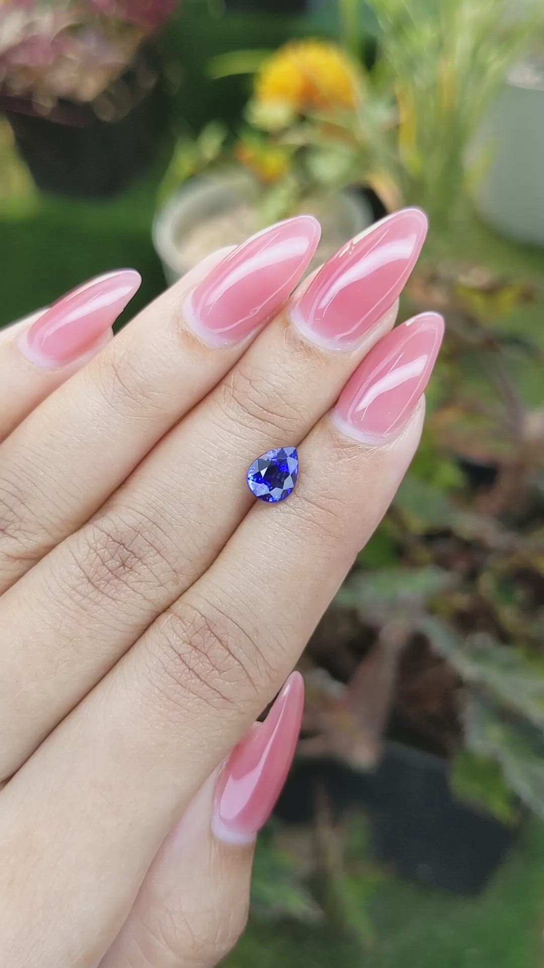 1.41 Ct. Blue Sapphire from Ceylon (Sri Lanka) Size Video