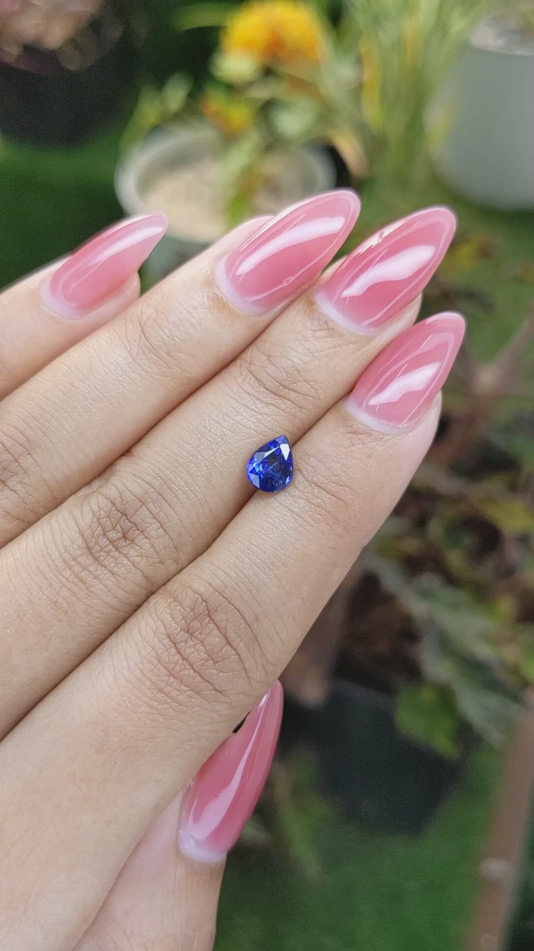 1.10 Ct. Blue Sapphire from Ceylon (Sri Lanka) Size Video
