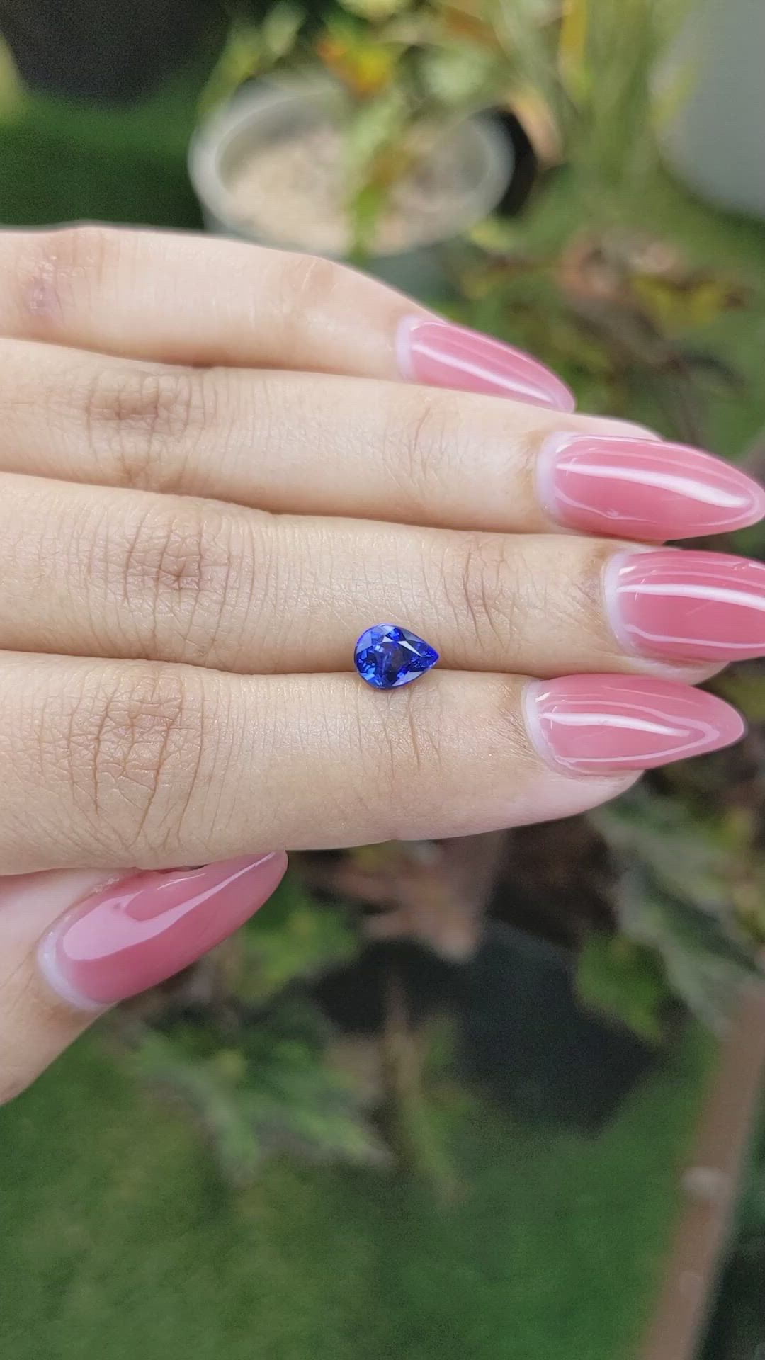 1.10 Ct. Blue Sapphire from Ceylon (Sri Lanka) Size Video