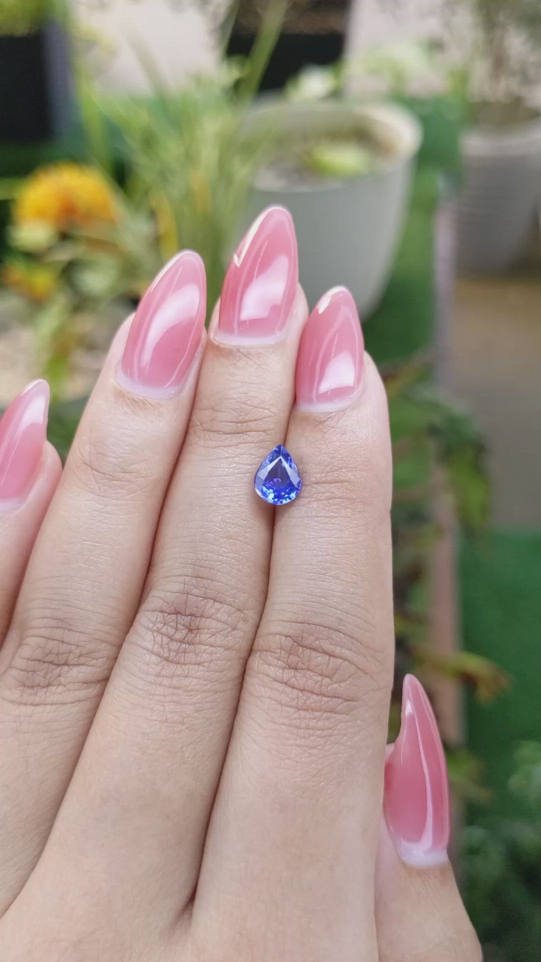 1.21 Ct. Blue Sapphire from Ceylon (Sri Lanka) Size Video