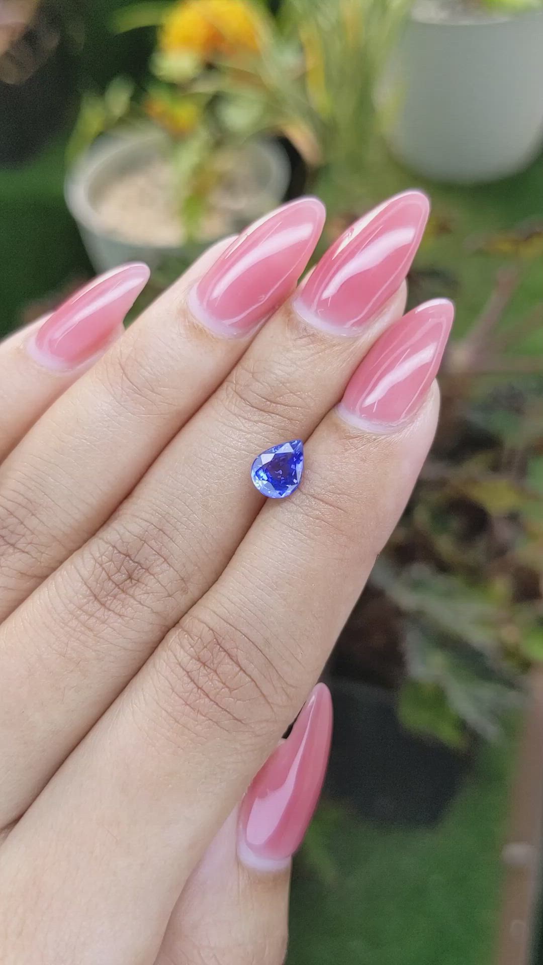 1.21 Ct. Blue Sapphire from Ceylon (Sri Lanka) Size Video