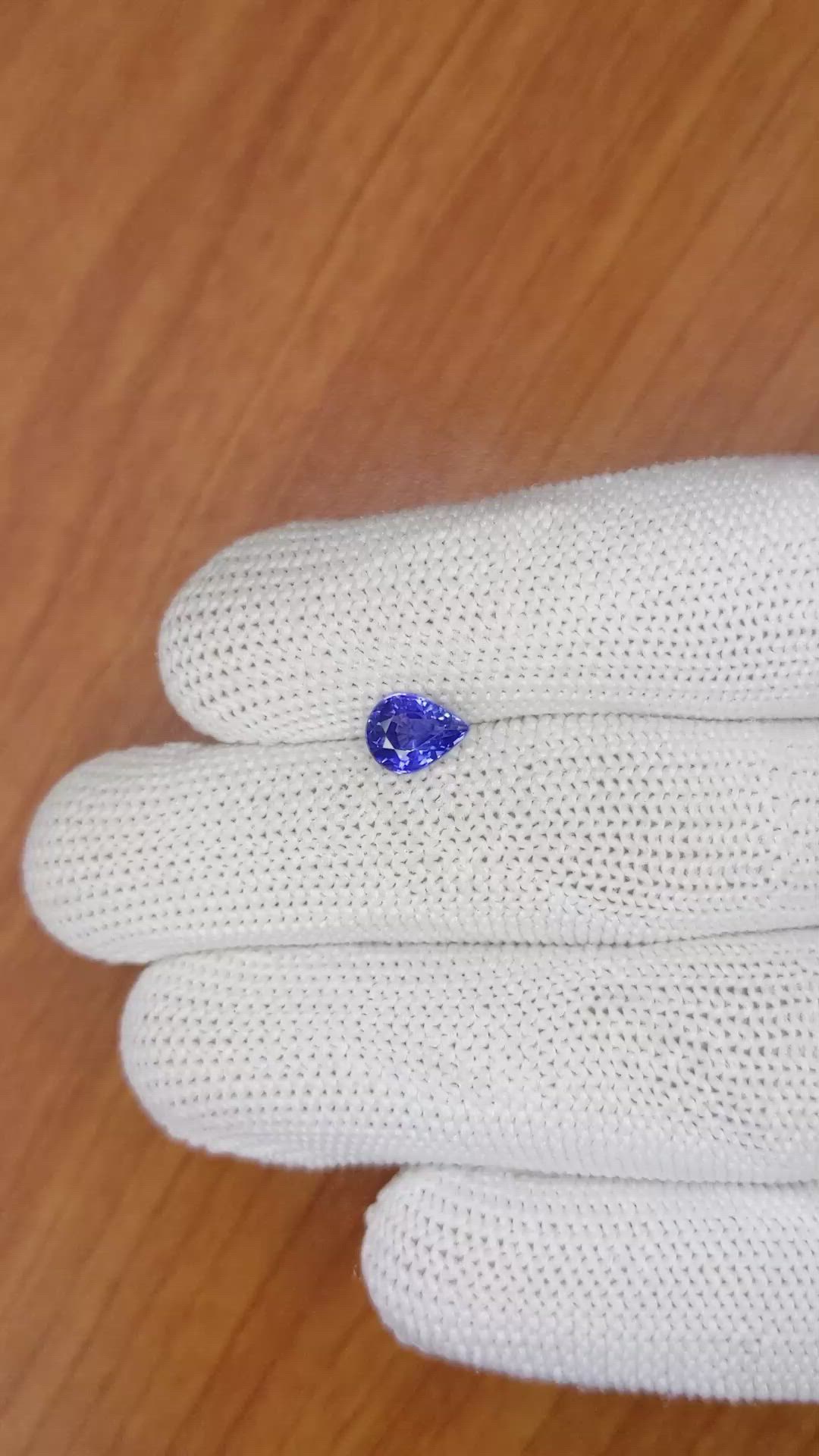 1.21 Ct. Blue Sapphire from Ceylon (Sri Lanka) Size Video