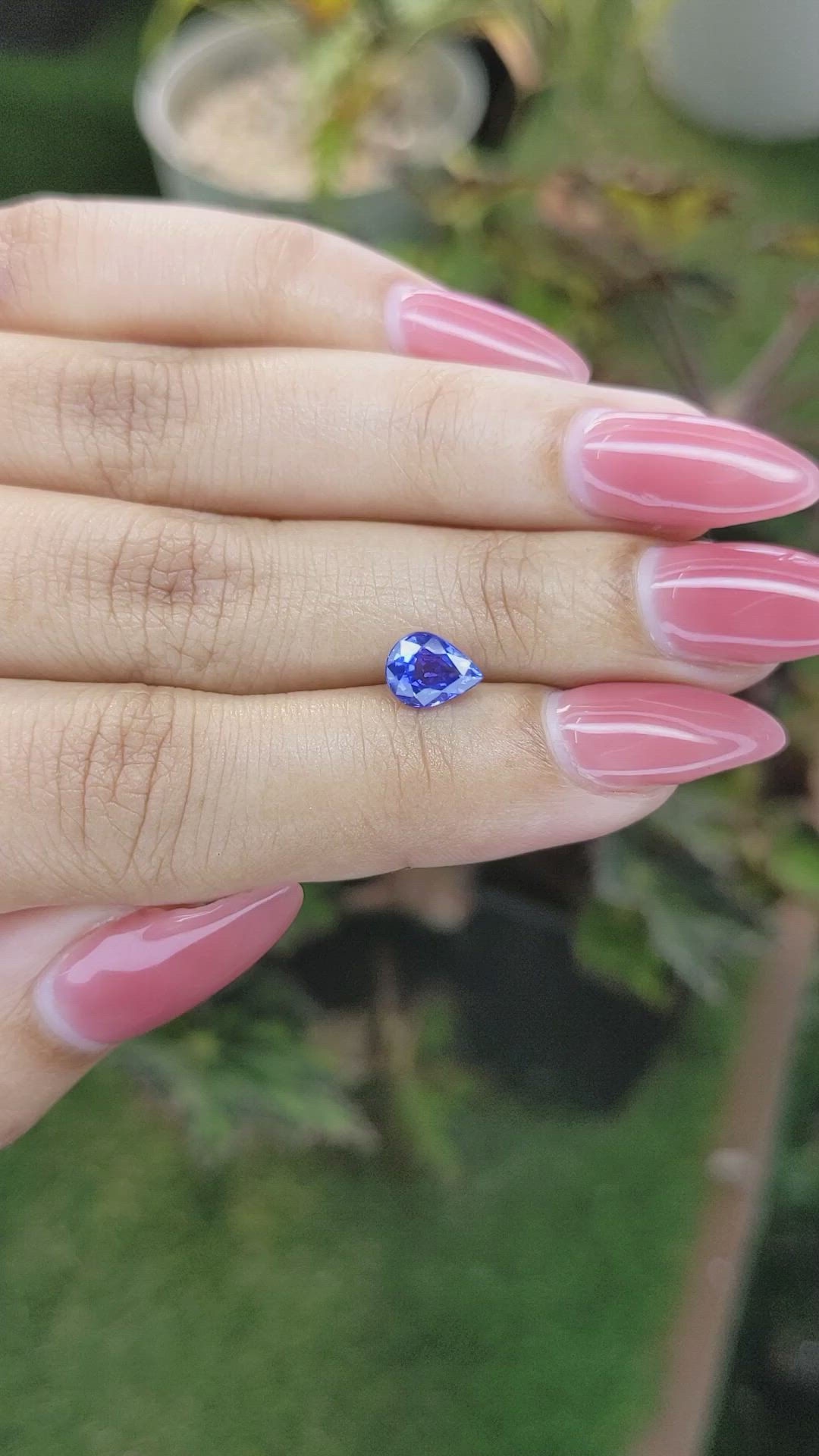 1.21 Ct. Blue Sapphire from Ceylon (Sri Lanka) Size Video