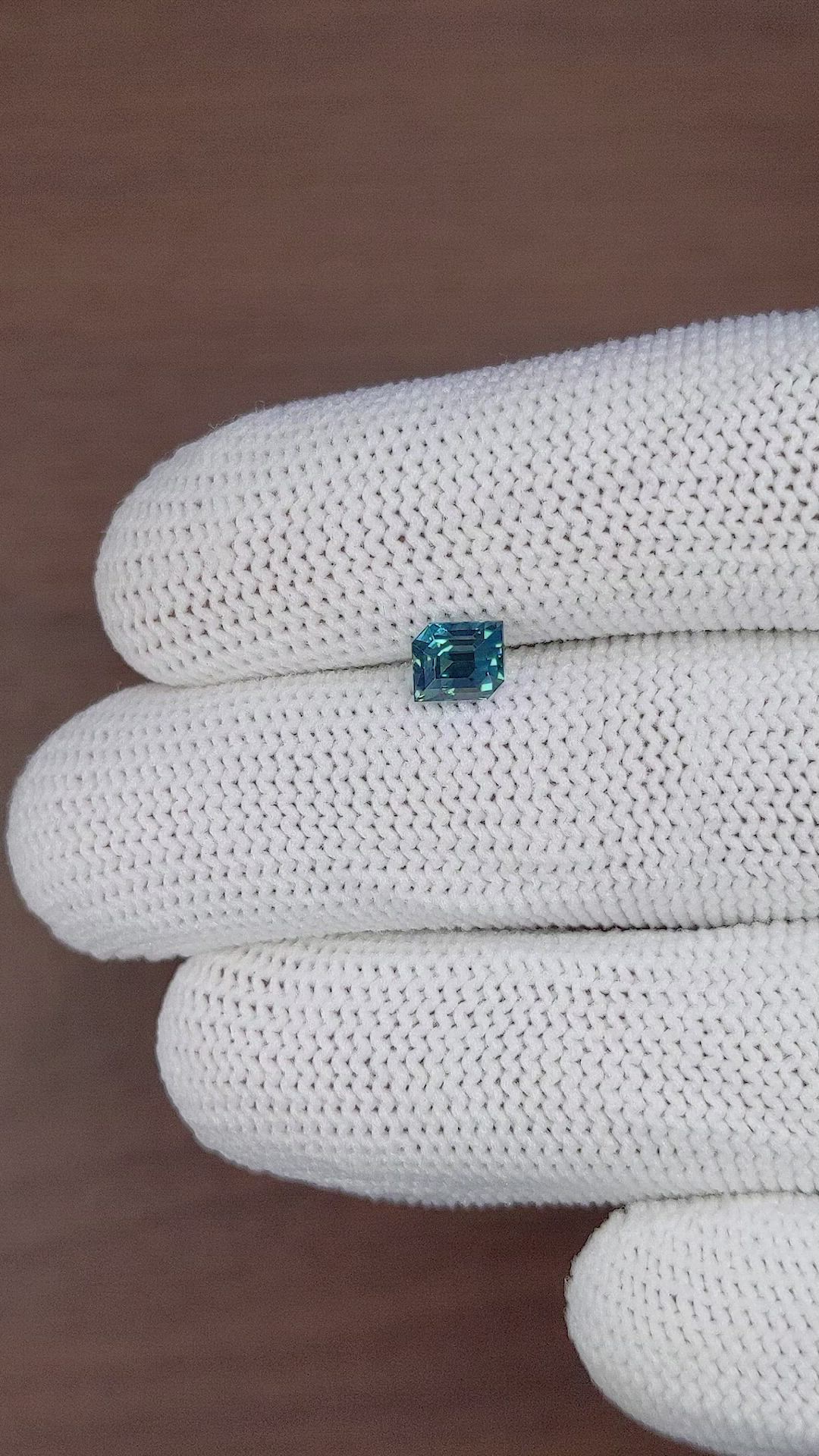1.19 Ct. Greenish Blue Sapphire from Madagascar Size Video