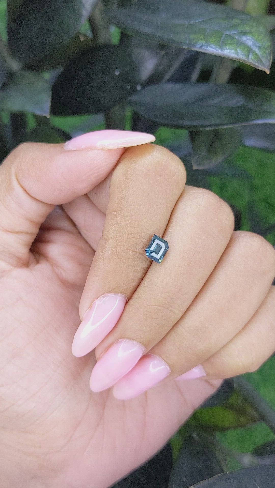 1.19 Ct. Greenish Blue Sapphire from Madagascar Size Video