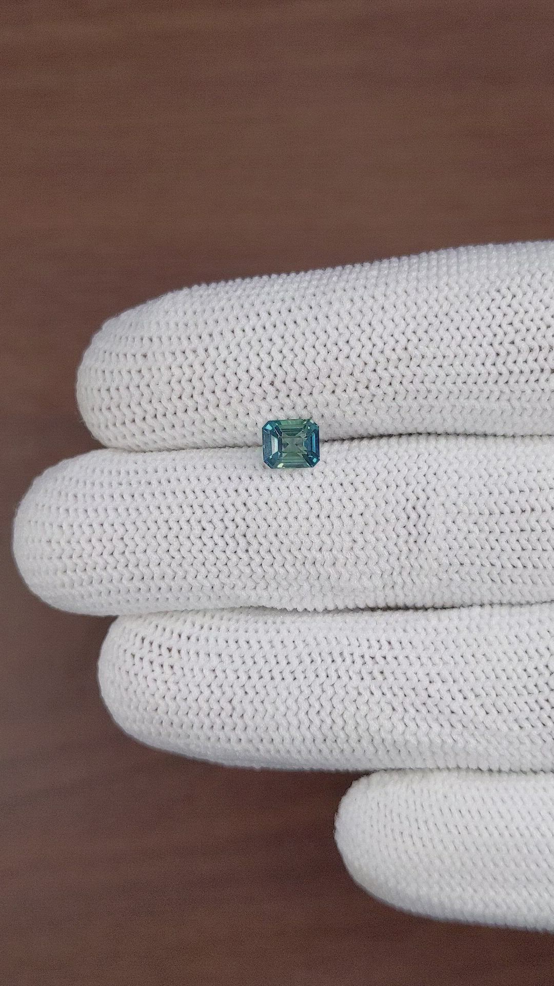 1.04 Ct. Greenish Blue Sapphire from Madagascar Size Video